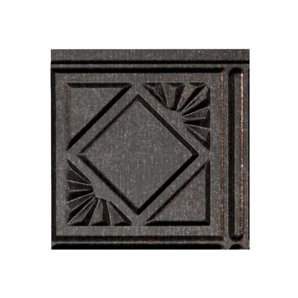 Fasade X5527 Sample 6-in x 6-in Plastic Smoked Pewter Backsplash Panels