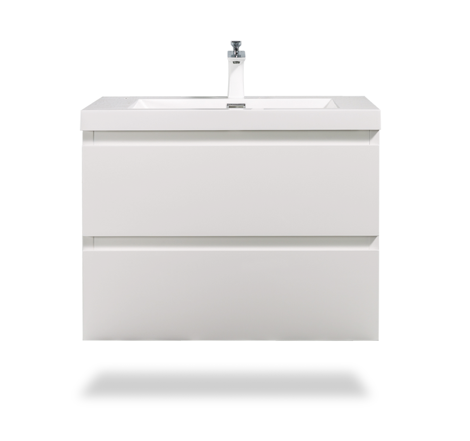 Bathroom Wall Hung Vanity Unit Wash 800 Basin Base Cabinet Drawers Storage White 
