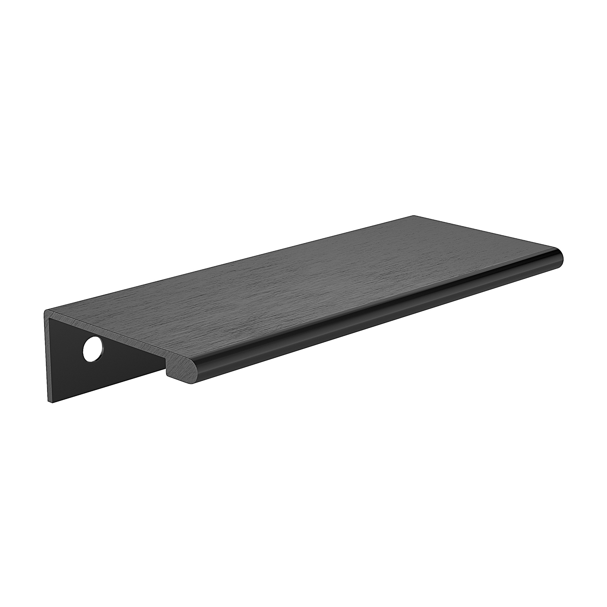 Richelieu BP989880990 Lincoln 3-1/8-in , 80mm Center to Center Brushed Black Rectangular Edge