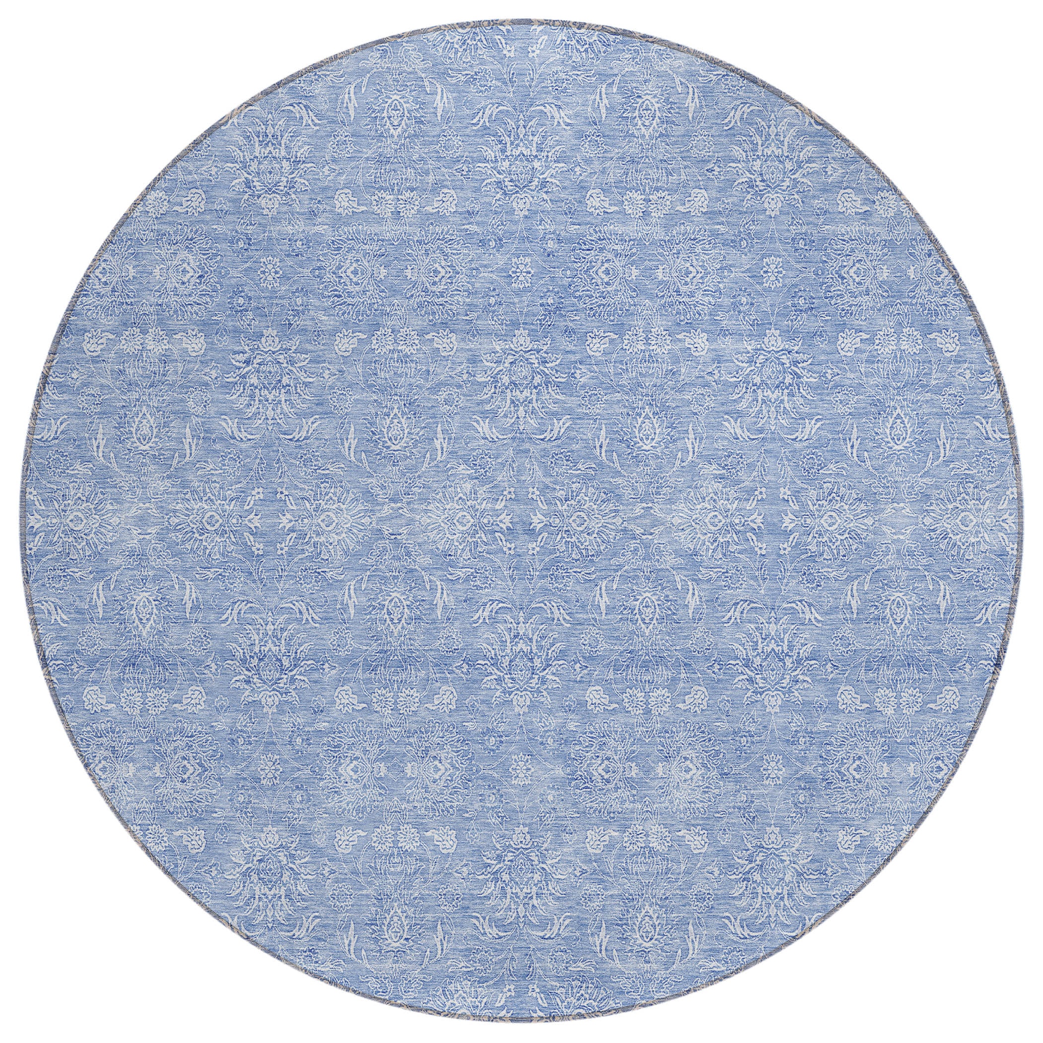 Addison Rugs ACN703SK8RO Chantille ACN703SK 8 x 8 (ft) Polyester Sky Round Indoor/Outdoor Geometric Machine washable Area rug