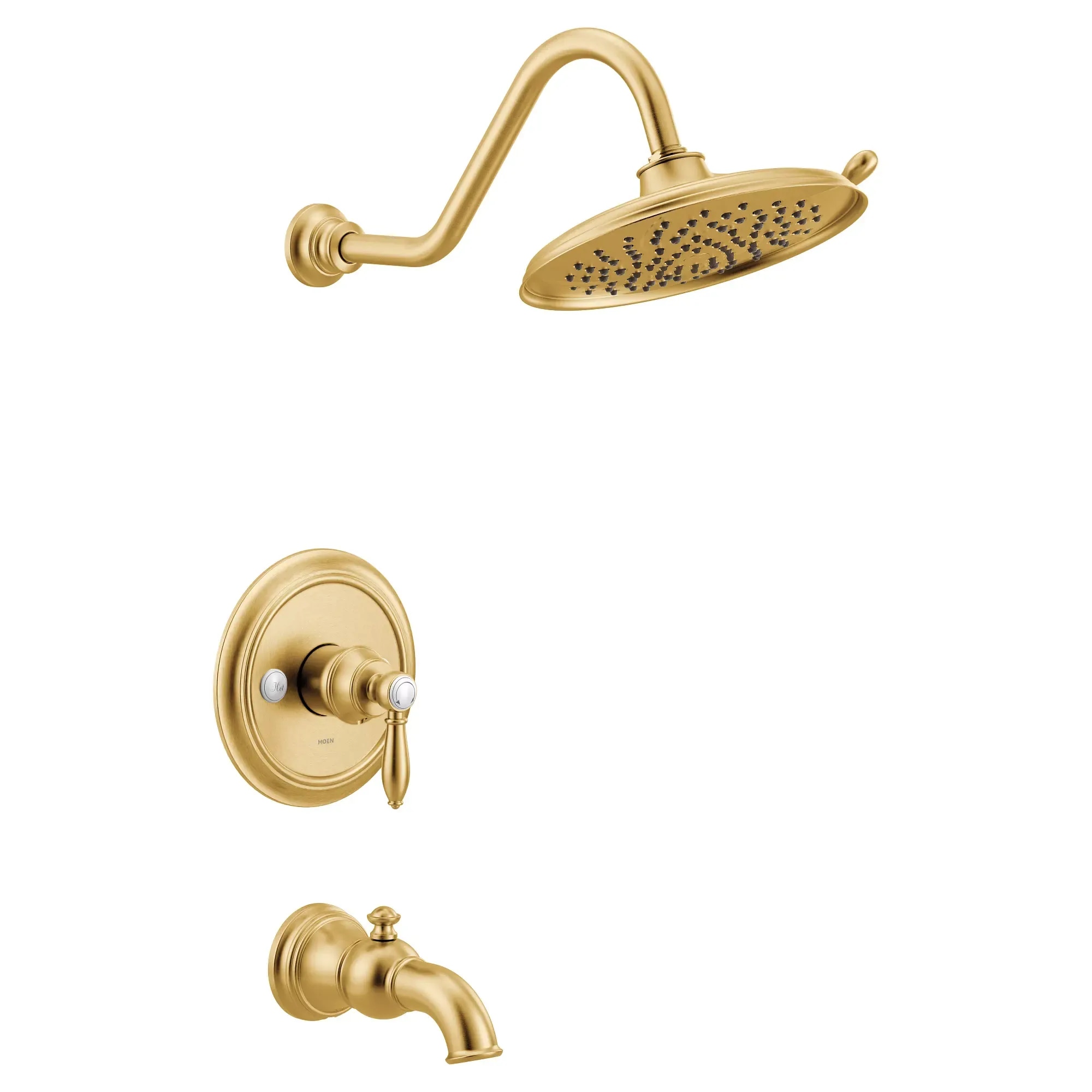 Moen Weymouth M-Core 3-Series Tub And Shower Trim in Brushed Gold