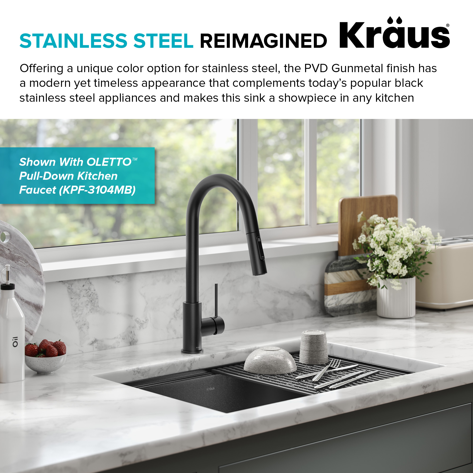 Kraus KWU110-27-PGM Kitchen-Sinks - View #7