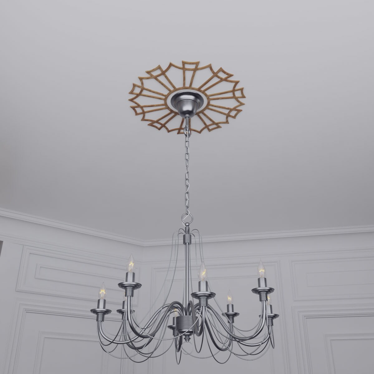 Ekena Millwork CMWP38X38X0375AUWA Ceiling-Medallions - View #16