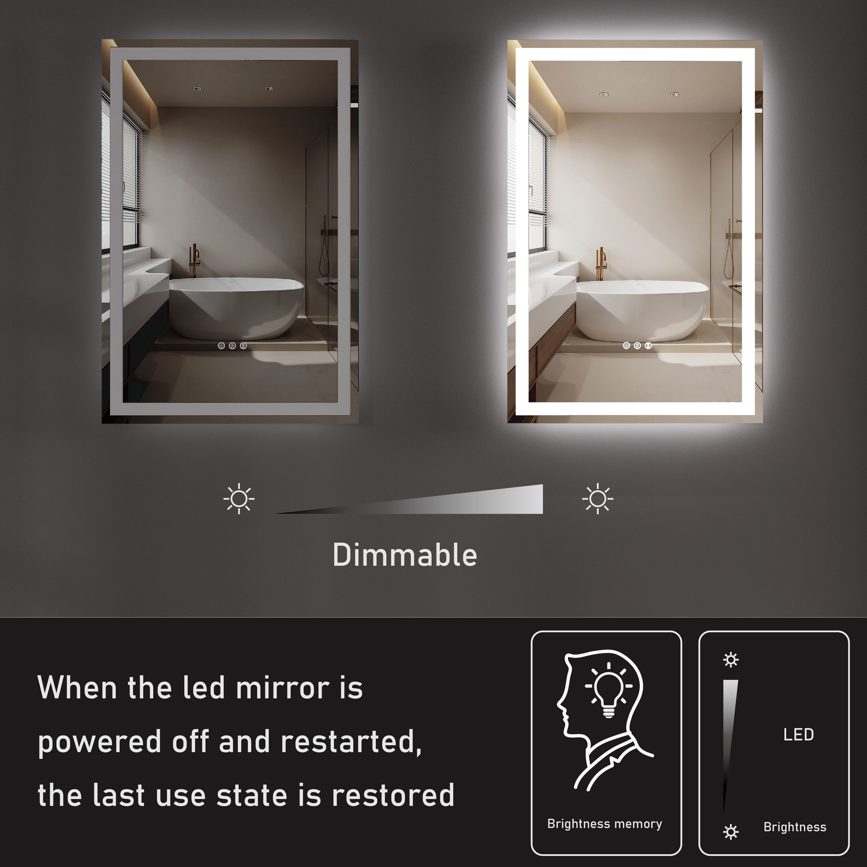 HomLux LMRECTFL2436 Decor-Mirrors - View #6