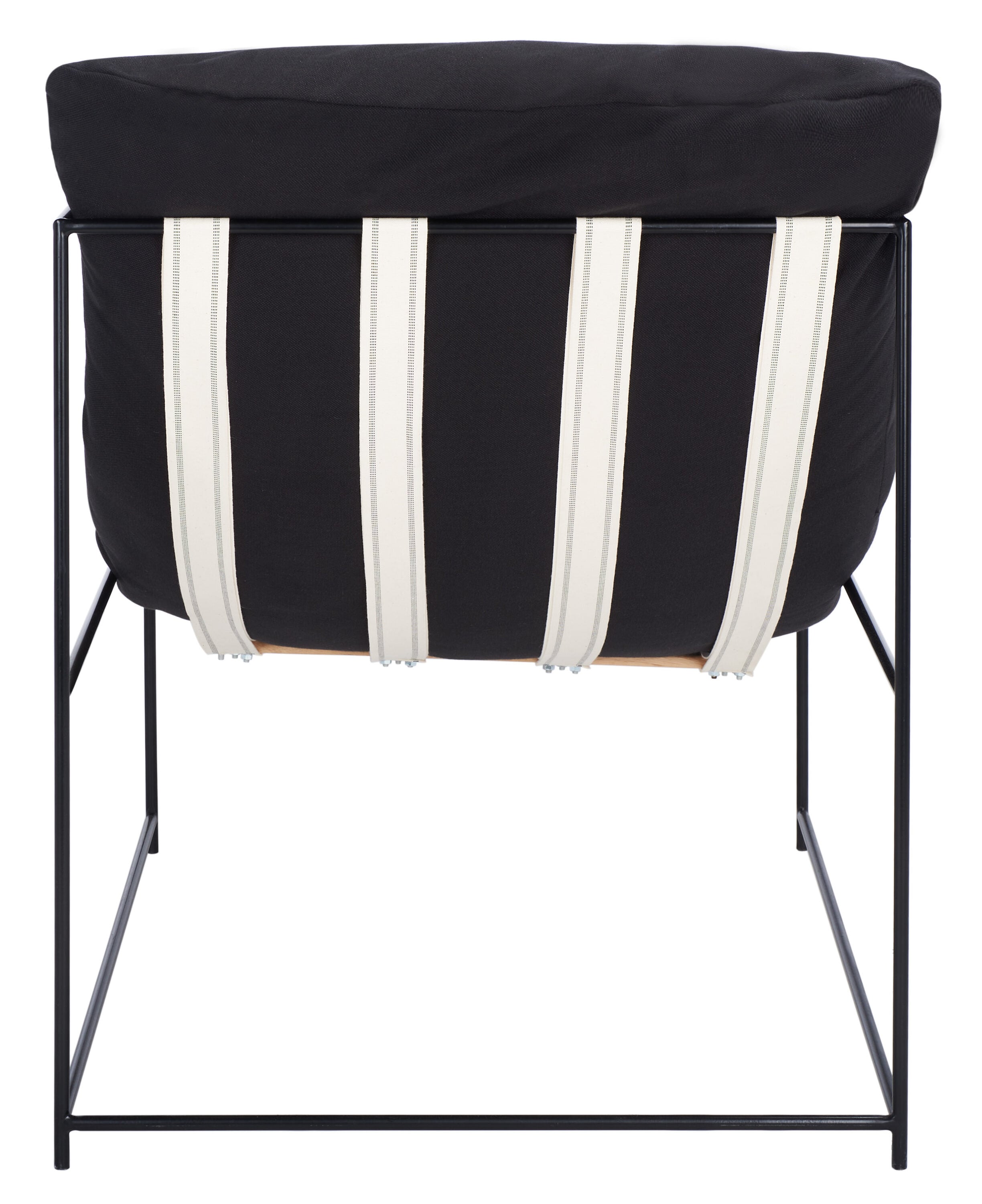 Portland Black Iron Frame Pillow Top Accent Chair