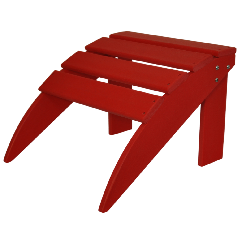 red adirondack footstool