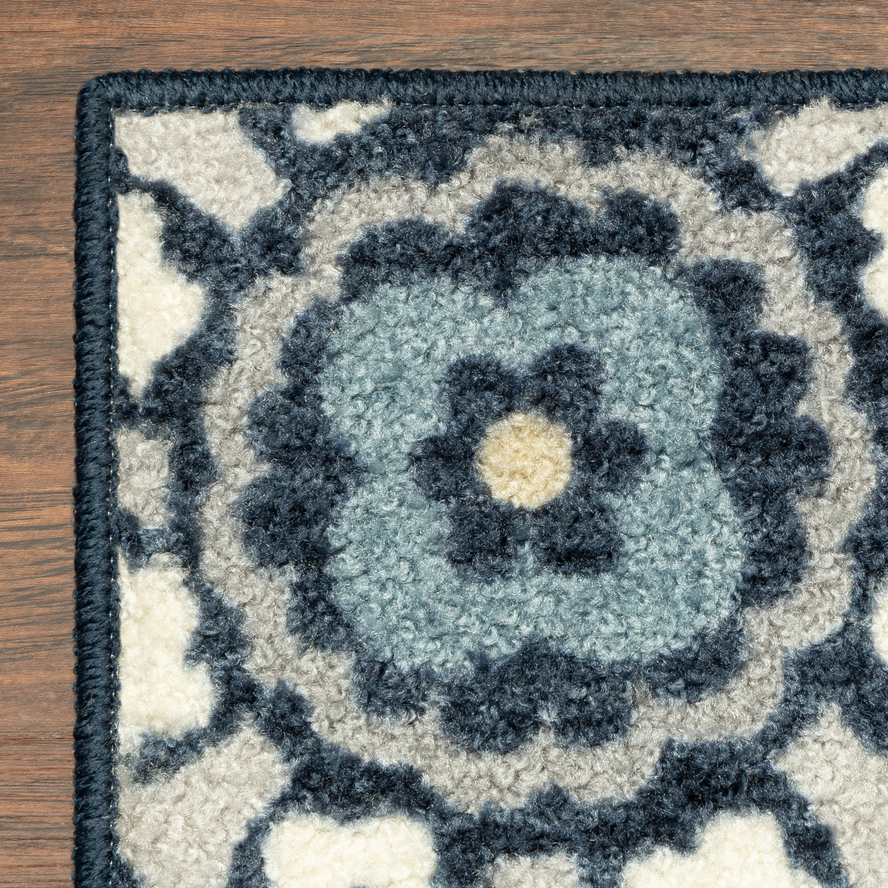 Maples Rugs 5 X 7 (ft) Blue Indoor Floral/Botanical Farmhouse/Cottage ...