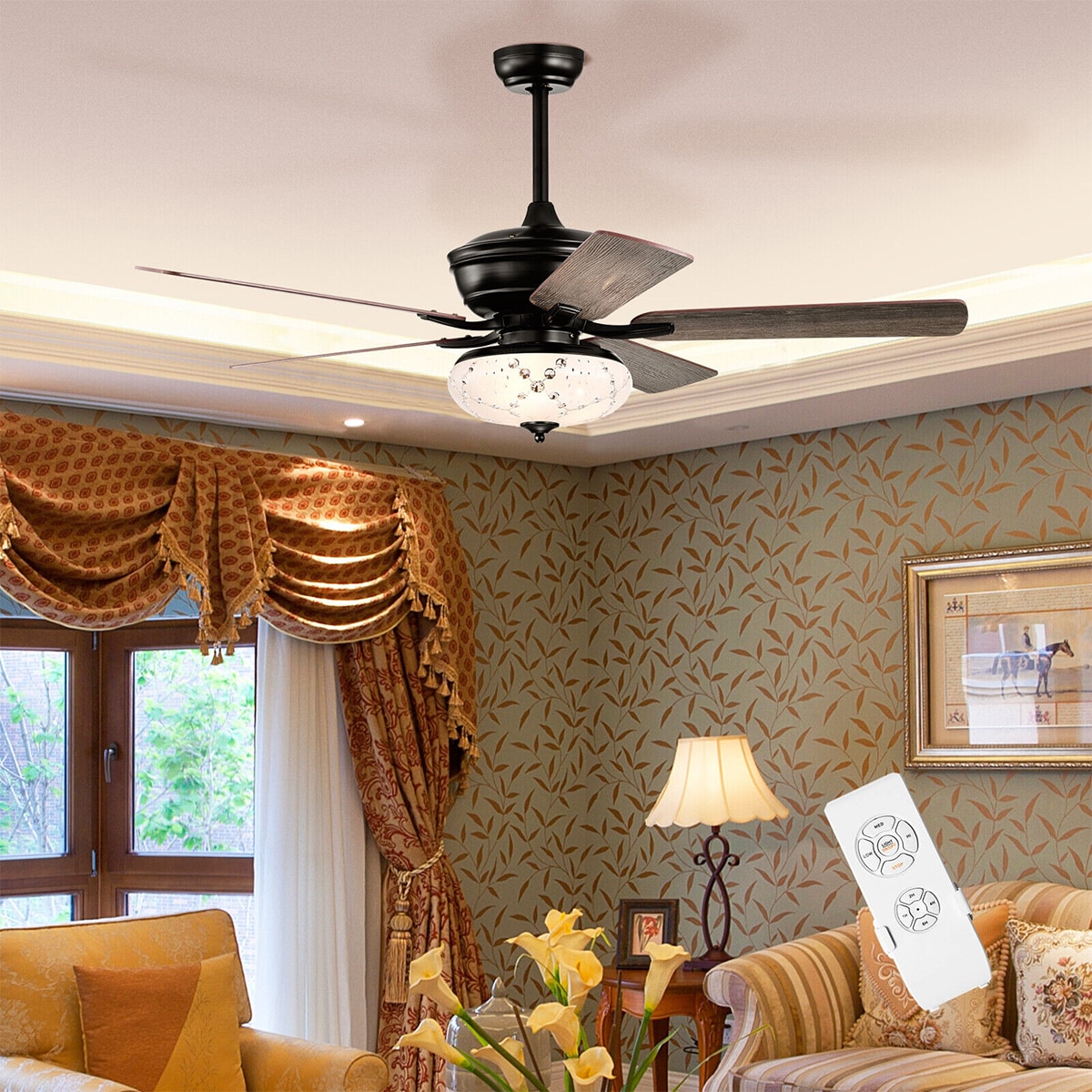 WELLFOR DFJ10099US-GR Ceiling-Fans - View #8