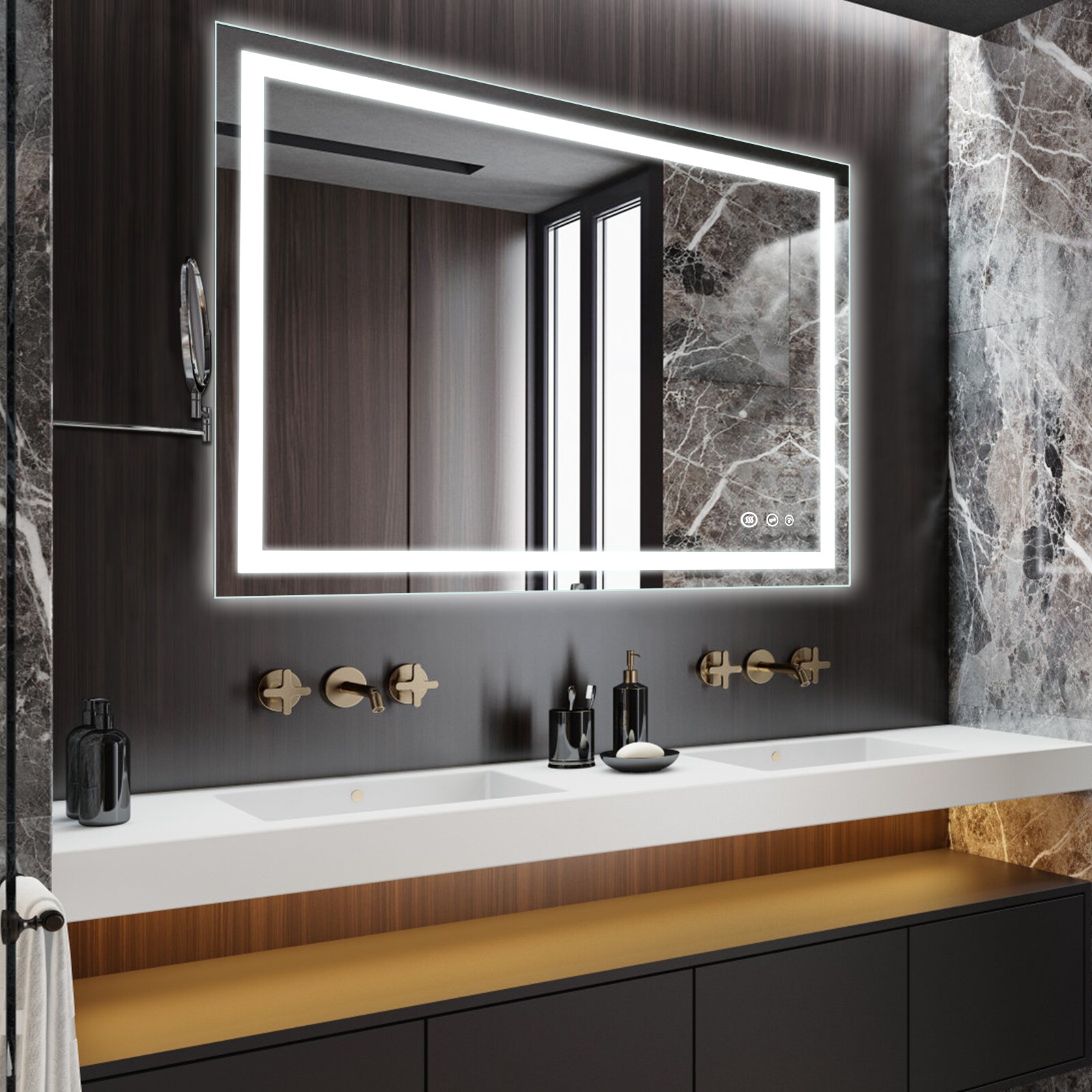GarveeLife C3H-NEWQAPTHRLIP4Z Framed-Bath-Mirrors - View #2
