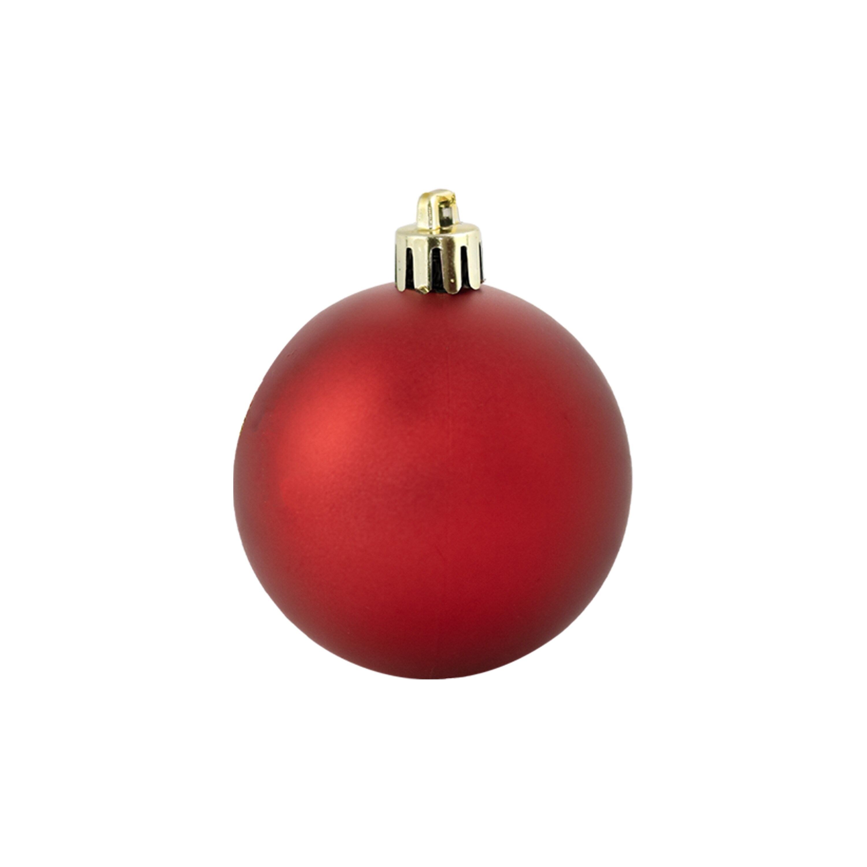 Red Shatterproof Plastic Christmas Ornament Set, 100 Pieces