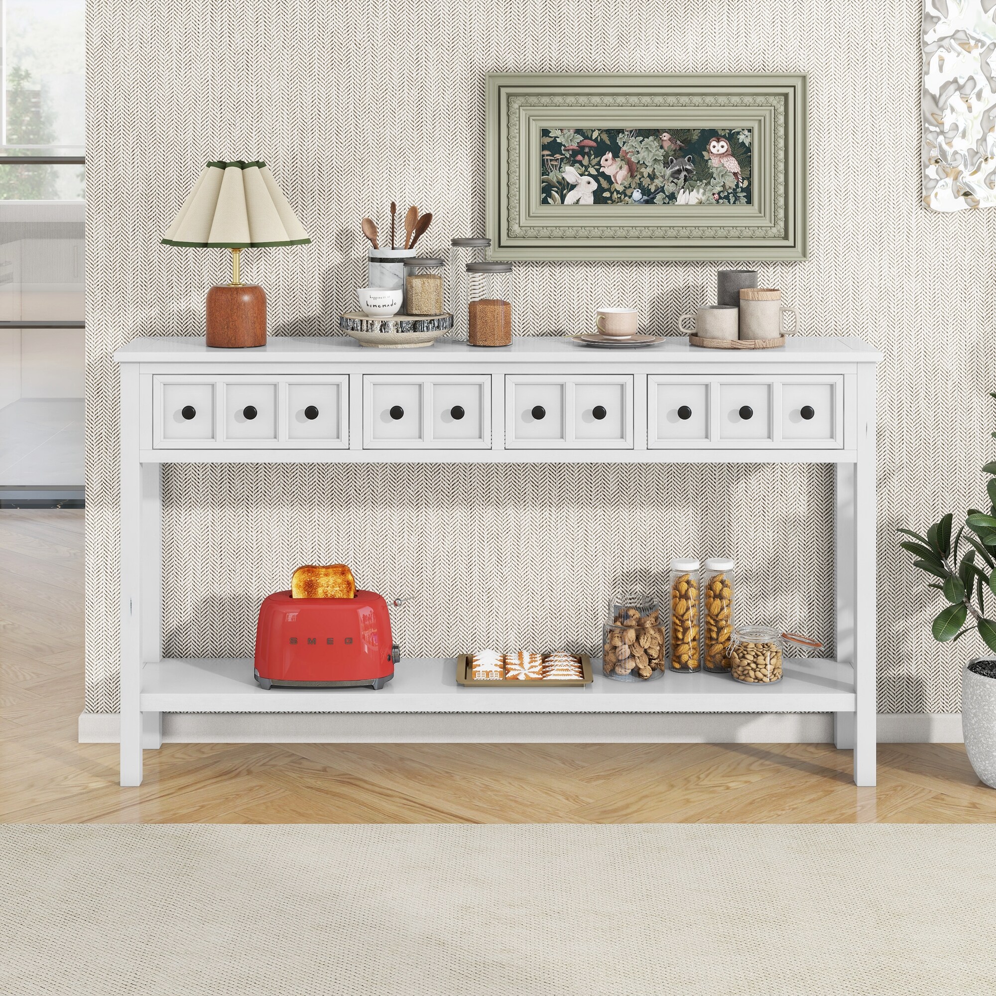 Mondawe OR-W9615M-TR Rustic Distressed Console Table
