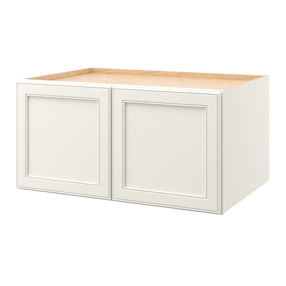 allen + roth McKeller 33-in W x 15.125-in H x 12-in D Linen Wall Fully Assembled Cabinet (Flat Panel Mitered Door Style)