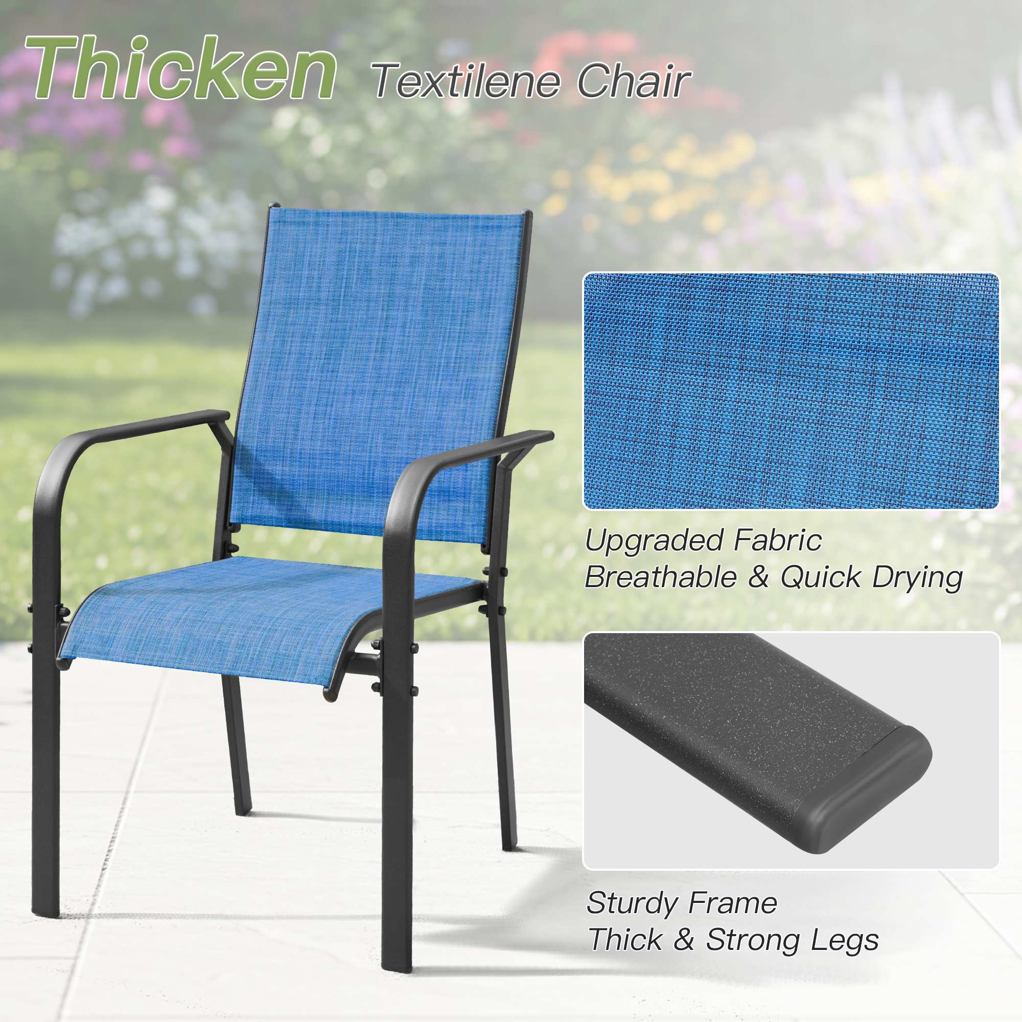 U-HOMY ZXOT003BK+008BU Patio-Dining-Sets - View #6