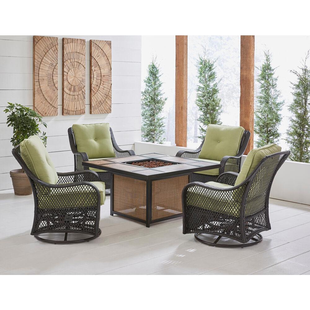 Hanover ORL5PCTFPSW4-GRN Patio-Conversation-Sets - View #12