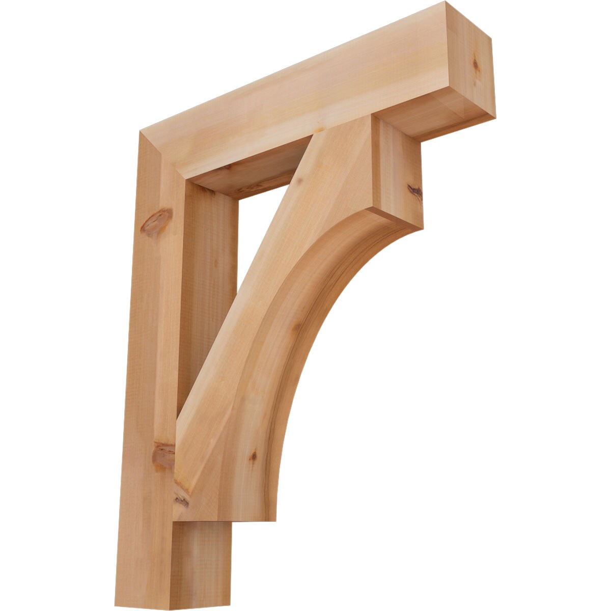 Ekena Millwork BKT06X30X38WTL05SWR Westlake block smooth 5-1/2-in x 30-in x 38-in Western red cedar Brown Wood Standard bracket