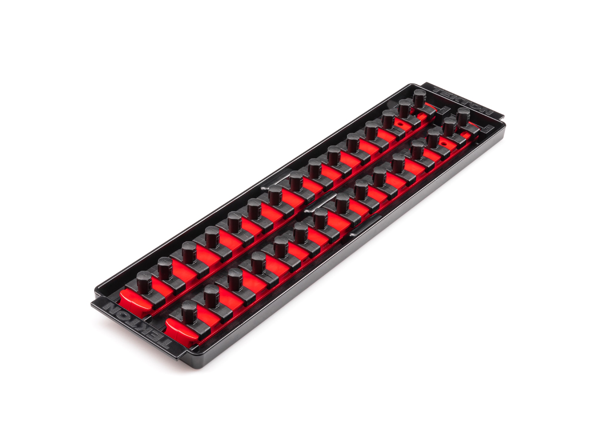 TEKTON OST12130 Plastic Socket storage - 3/8 in drive x 13 inch socket rails with 30 clips