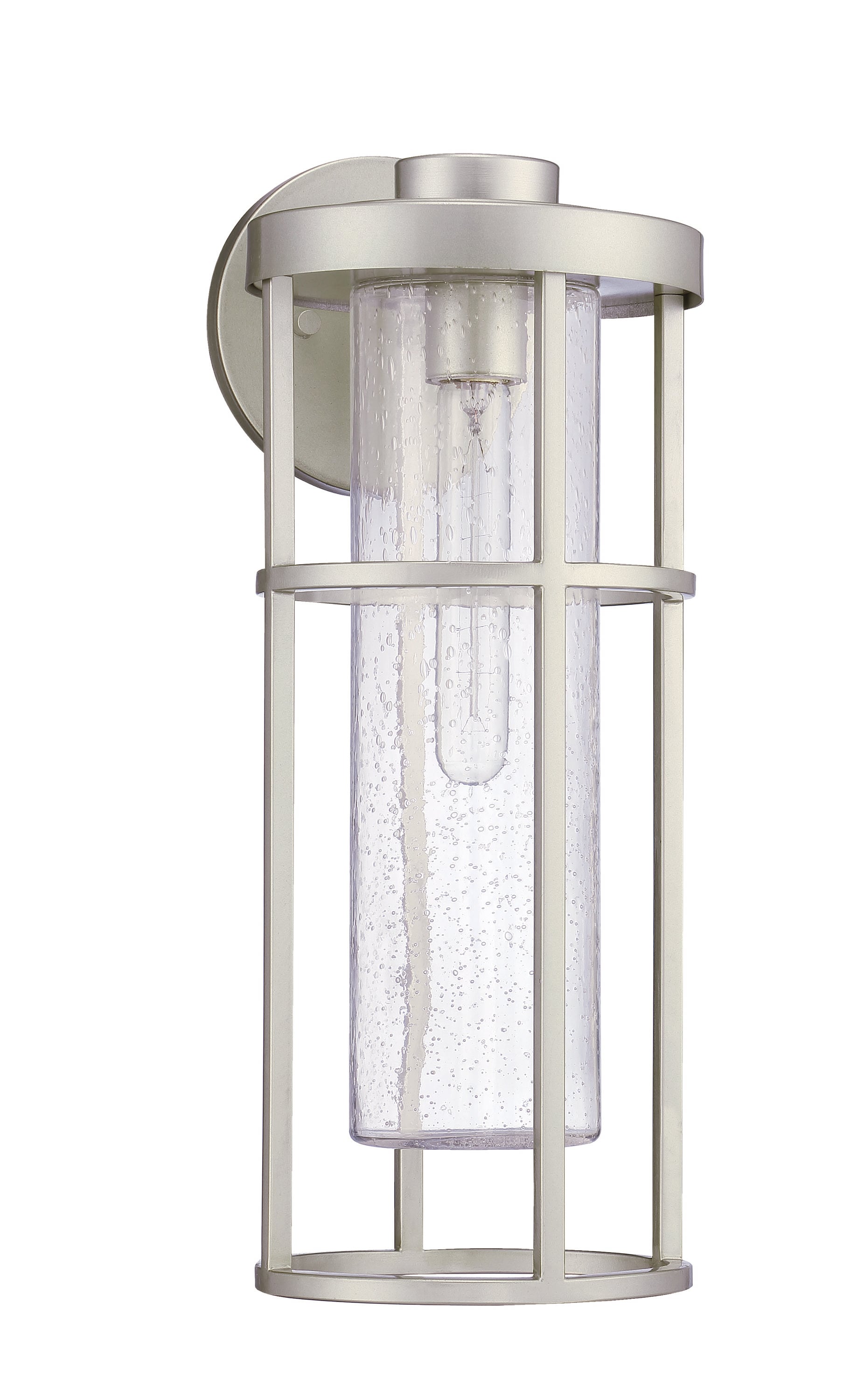 Craftmade ZA4214-SA Encompass 1 -Light 18.33-in H Nickel Hardwired Outdoor Wall Light