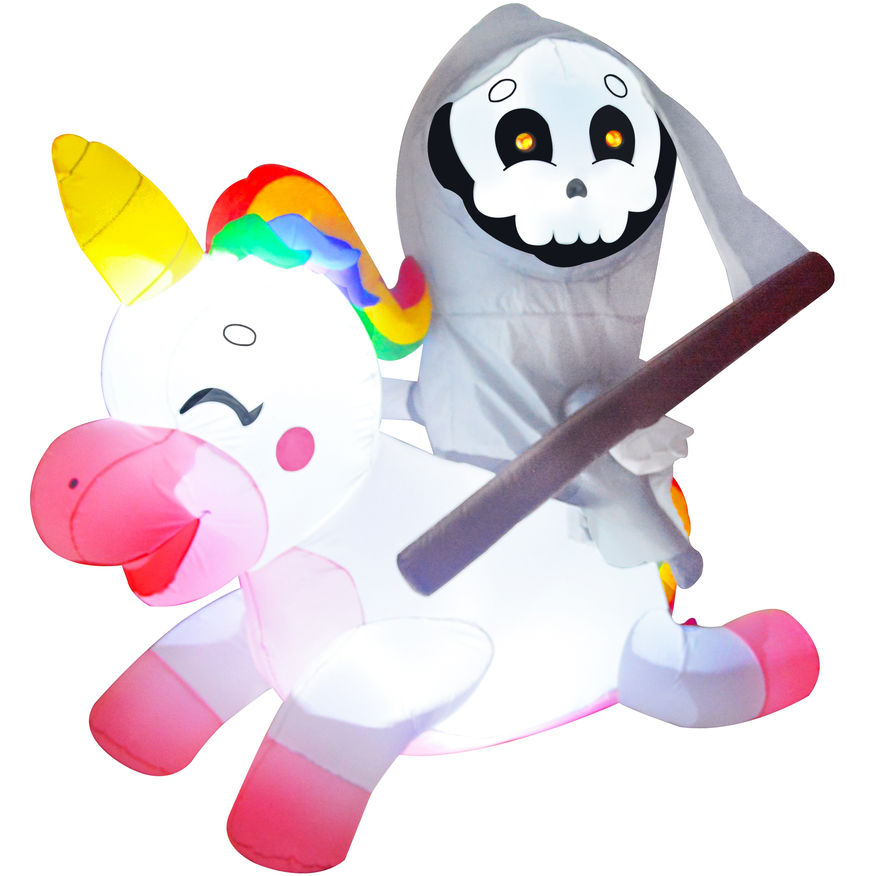 Joiedomi 30129 5-ft Pre-Lit Reaper Inflatable Greeter