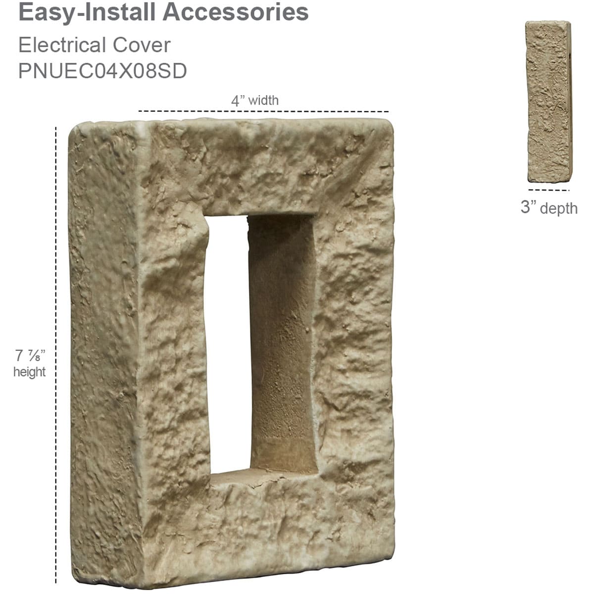 Ekena Millwork PNUEC04X08SG Stone-Veneer - View #2