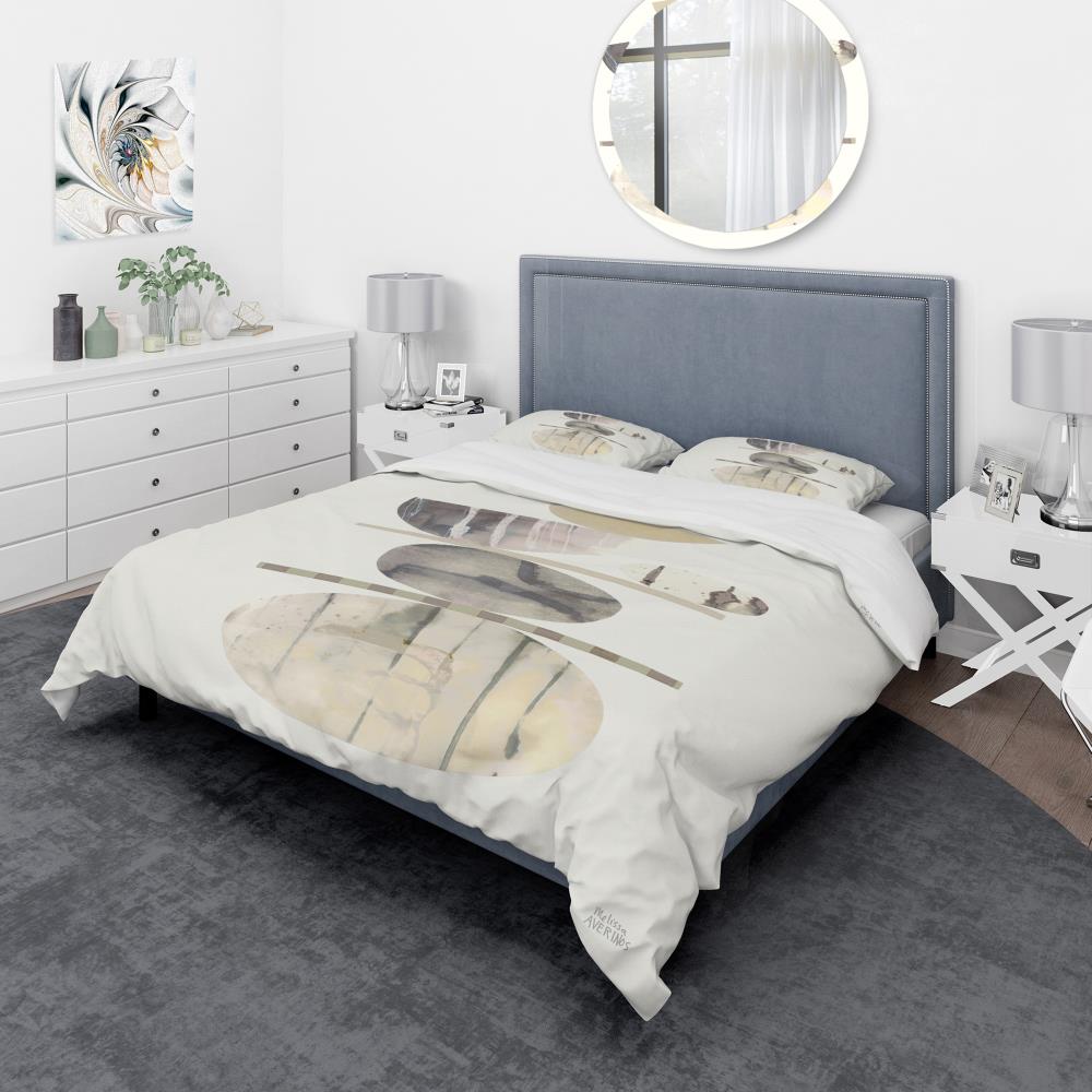 Designart BED30751-Q 3 -Piece Brown Queen Duvet cover Set