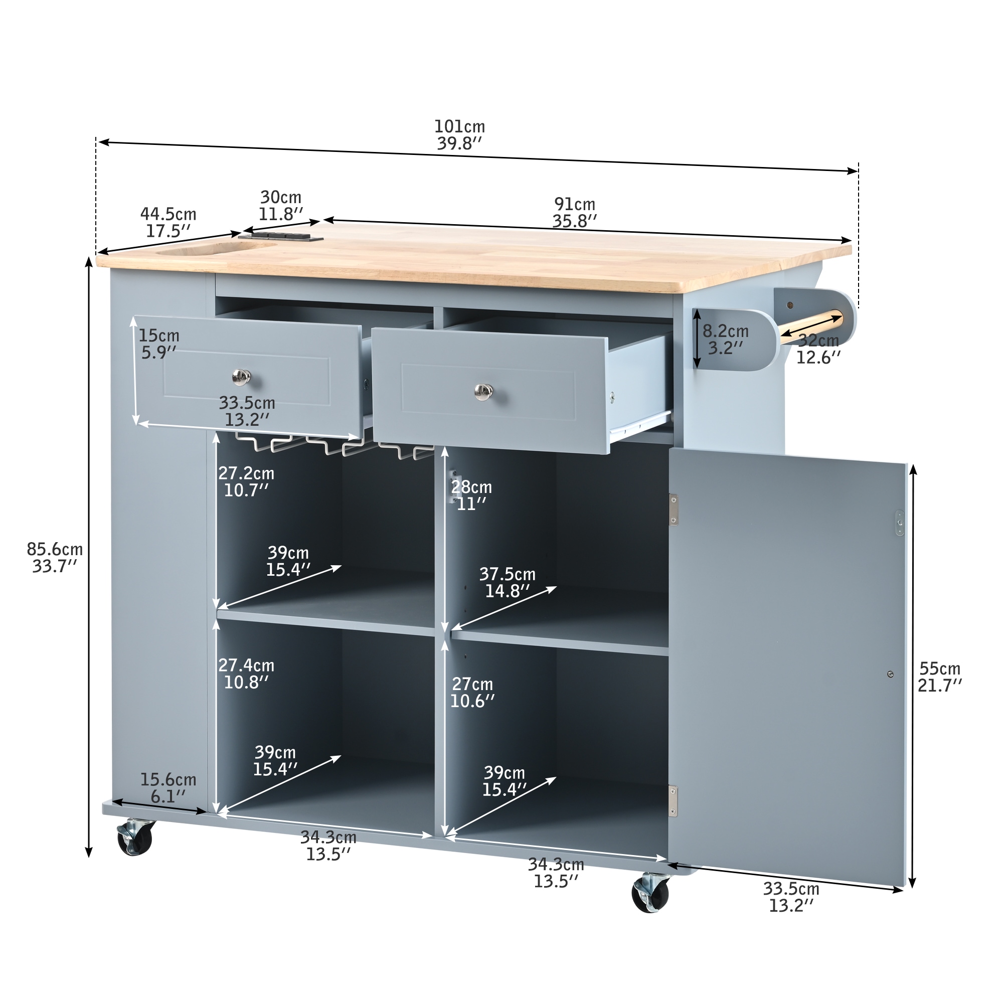 ModernLuxe L-WF305556AAG Kitchen-Furniture - View #10