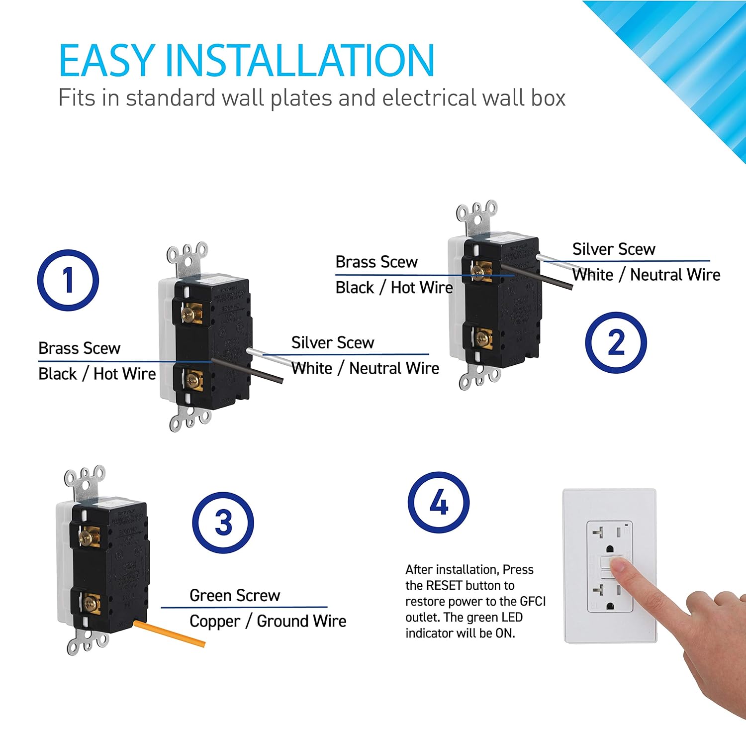 COBY CBGE04W receptacles - View #4