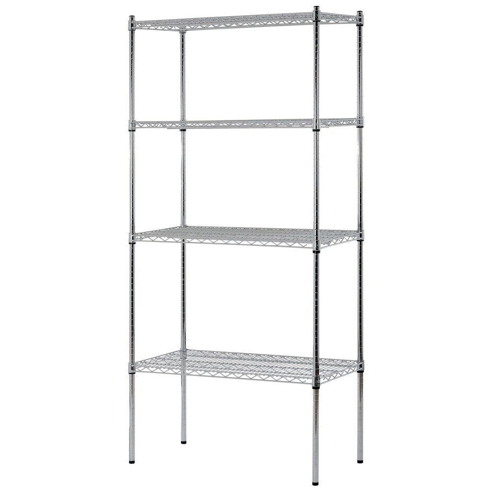 Sandusky WS361874-C Muscle Rack Steel Heavy Duty 4-Tier Utility Shelving Unit (36-in W x 18-in D x 74-in H)