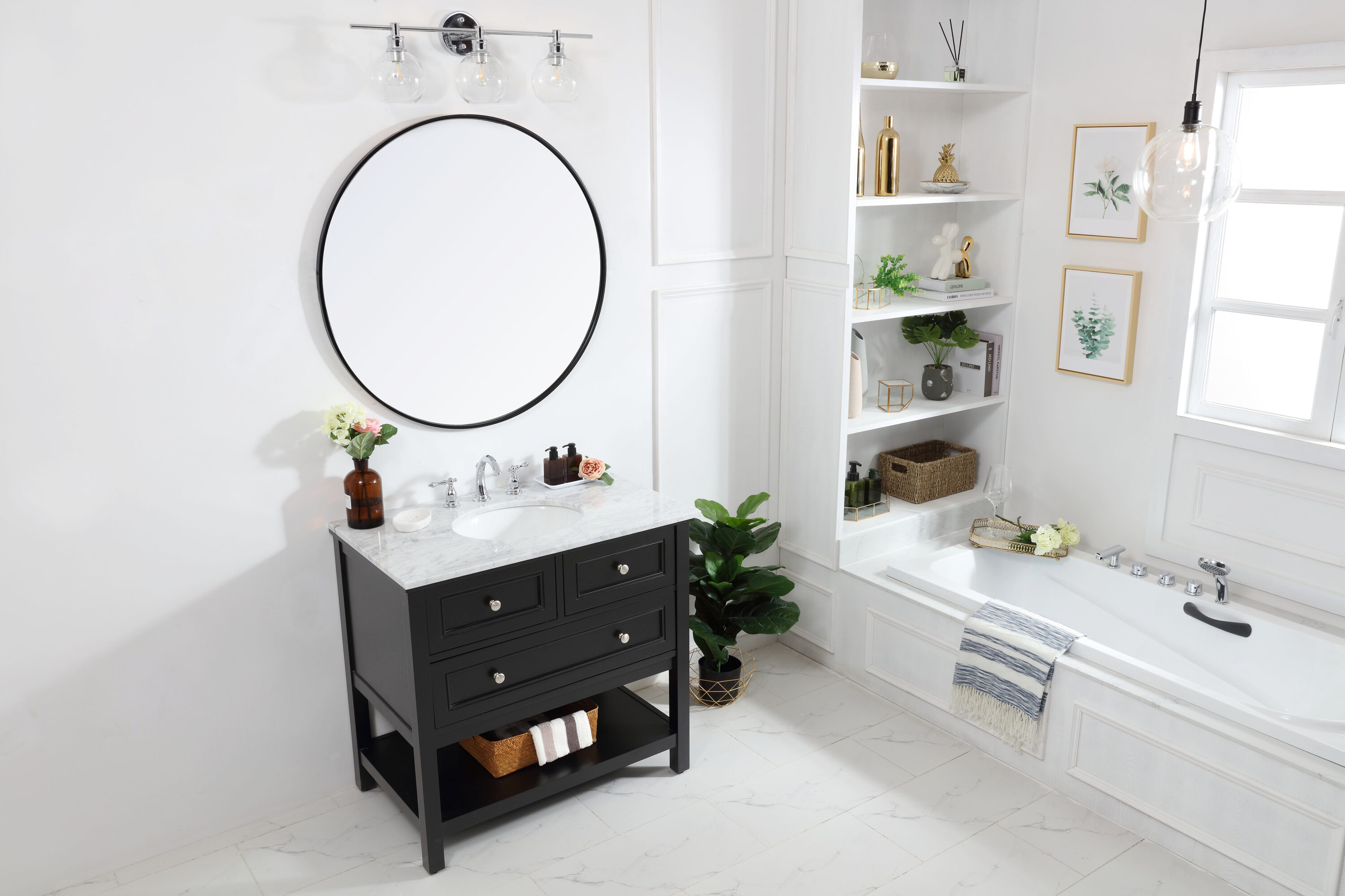 Elegant Decor HF81108BK Bath-Vanity-Combo - View #4