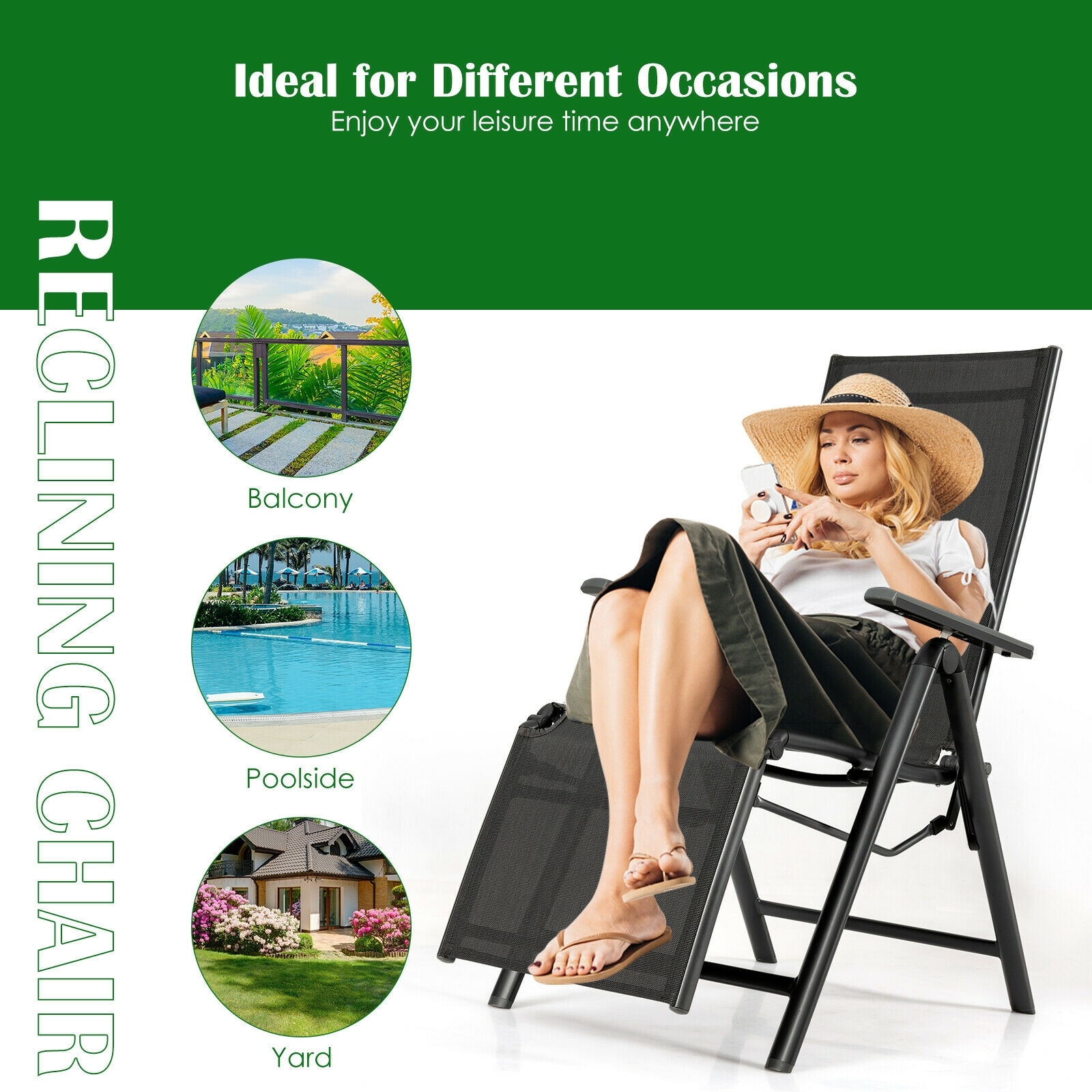 Forclover HBV-0100GR Patio-Chairs - View #3