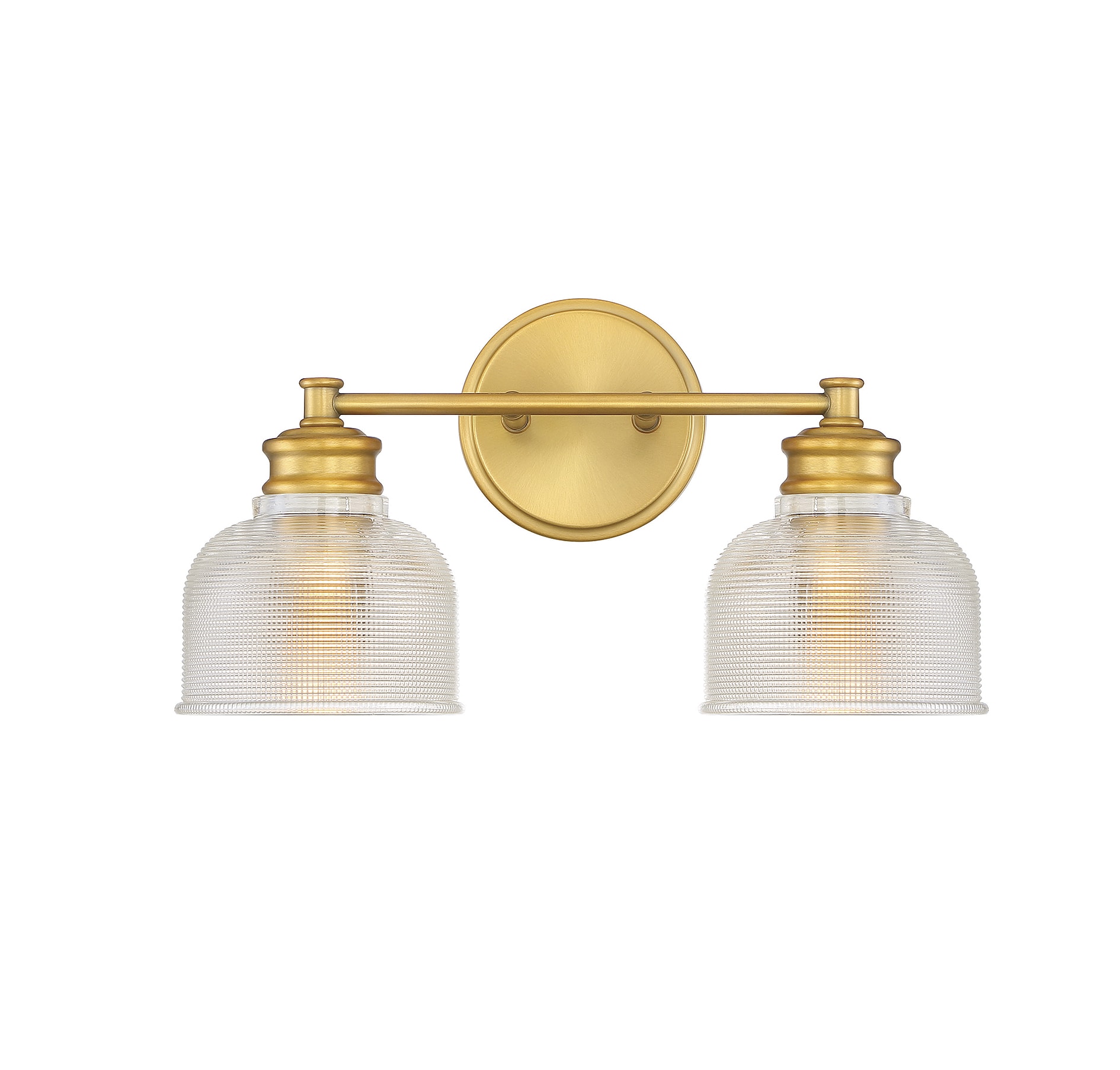 Meridian Lite Trends M80034NB Meridian 16-in 2 -Light Brushed Brass Farmhouse Vanity light