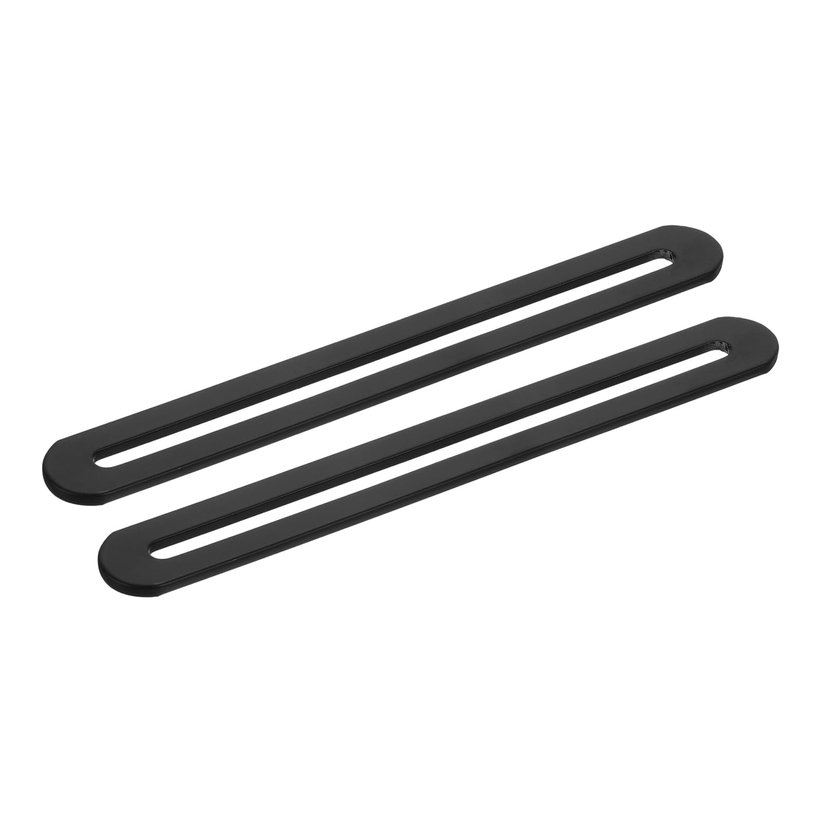 Phyfalip  Adjustable Flat Mending Plate Support 6.1 x 0.75 Inch Stainless Steel Slotted Straight Brace Brackets for Wooden Furniture Black