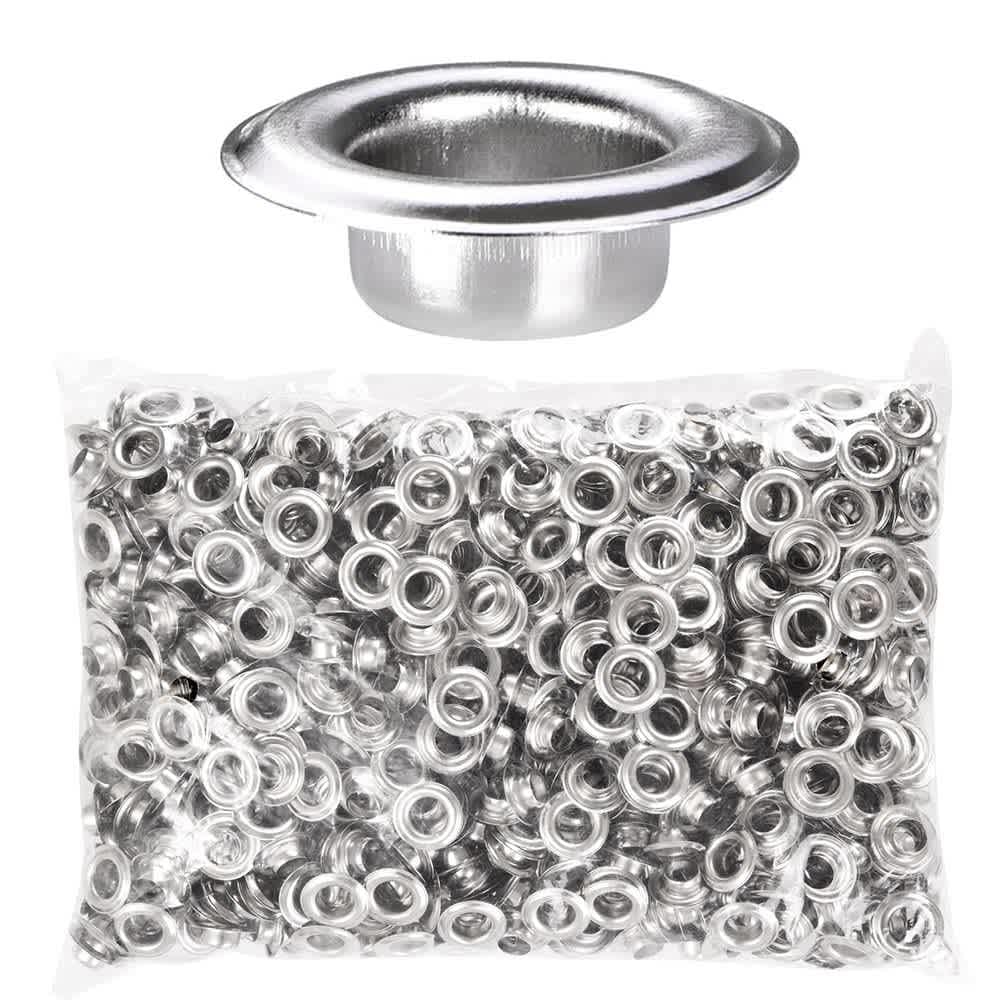 Yescom 1000 pcs 3/8 inch Grommet Kit Size 2 Eyelets without Washers Nickel YES0386 #25GME004-10MM-NKL-LO