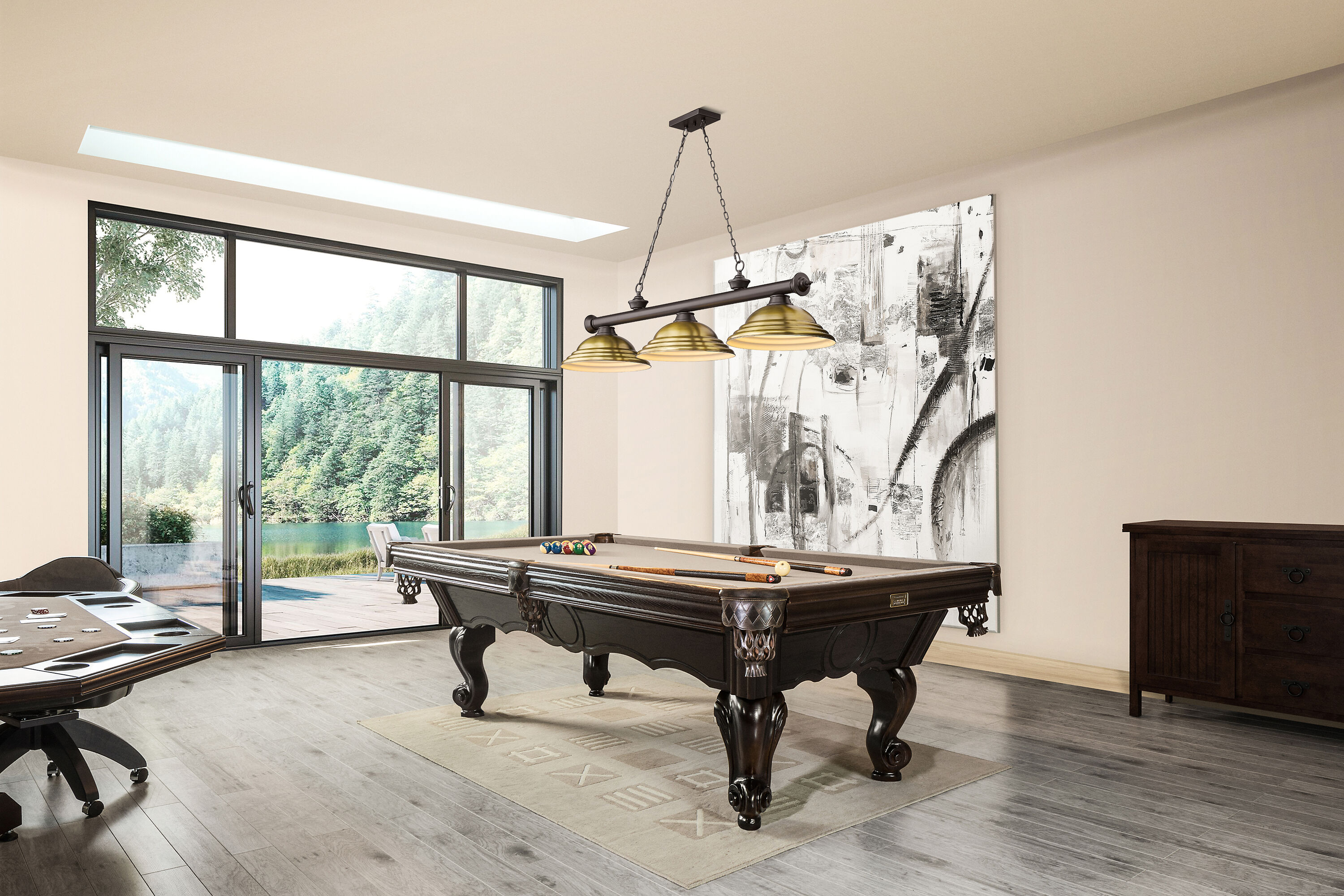 Z-Lite 2306-3BRZ-SRB Pool-Table-Lighting - View #6