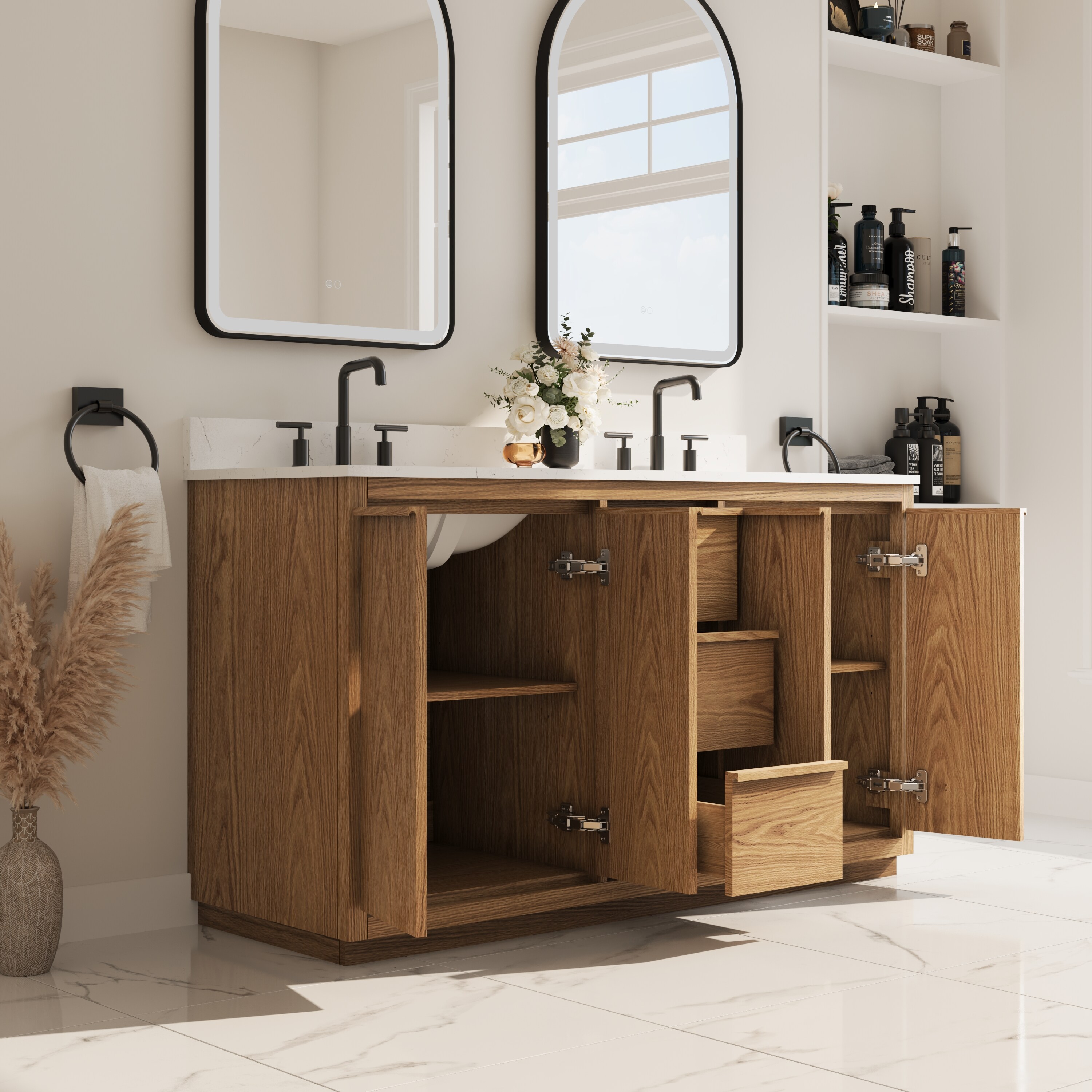 WELLFOR ALISON48QZ-WT Bath-Vanity-Combo - View #11