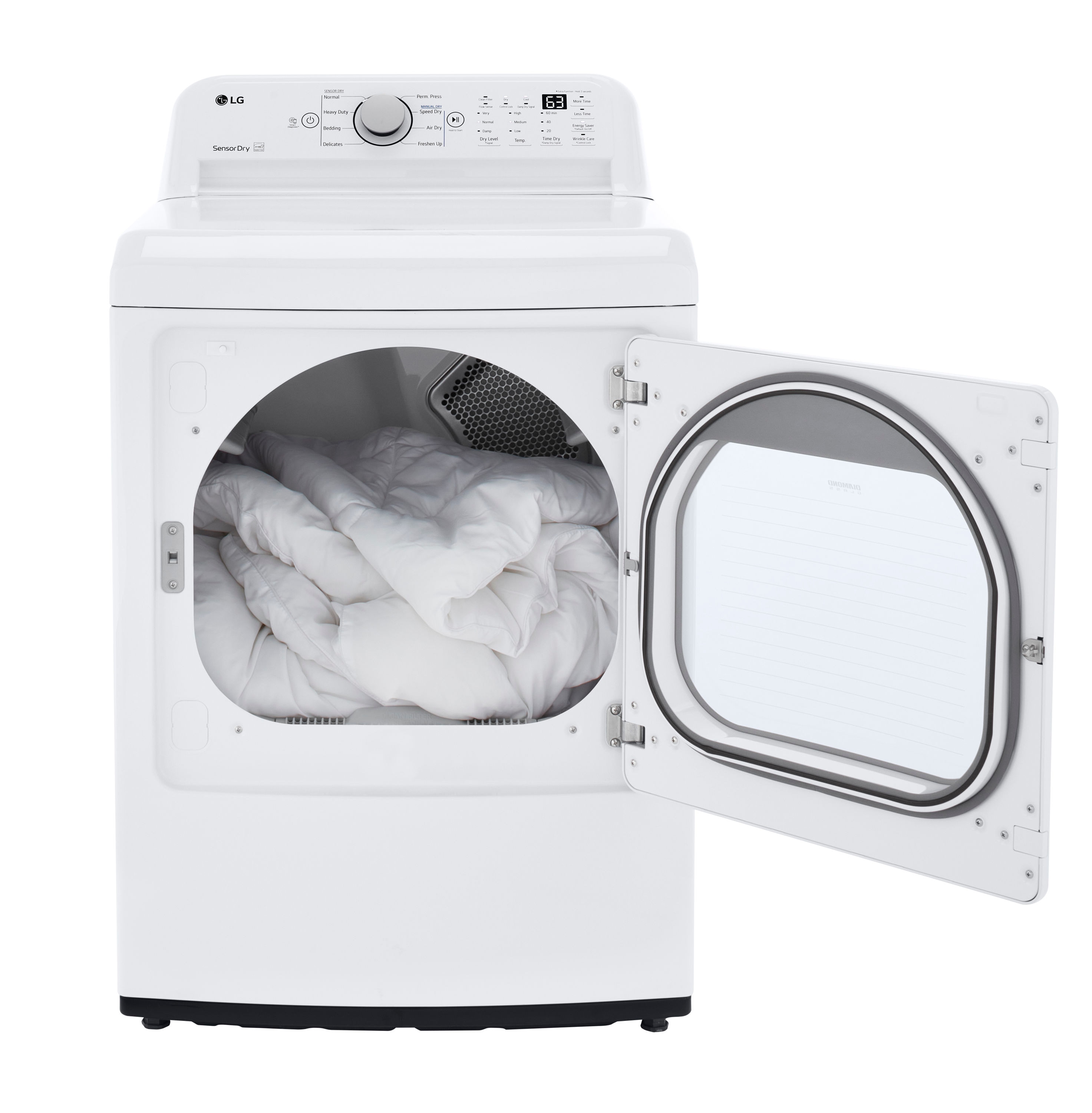 LG 7.3-cu ft Electric Dryer (White) ENERGY STAR in the Electric Dryers  department at