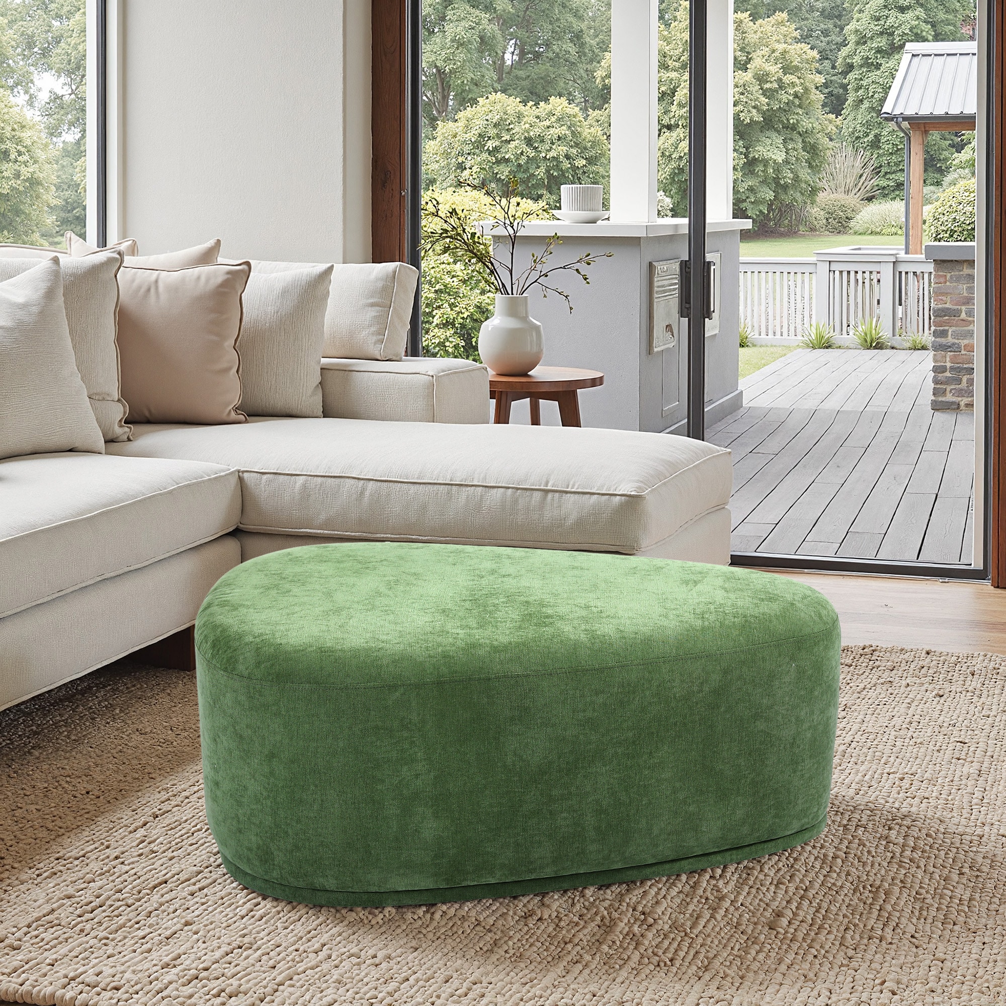 Dreamsidea Triangle Ottoman Foot Stool Coffee Table for Living