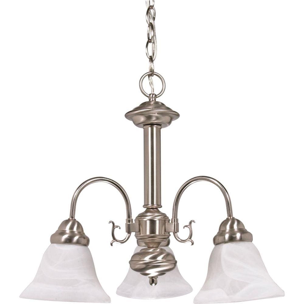  LW-SC527748 1-Light Brushed Nickel Transitional Dry Rated Chandelier