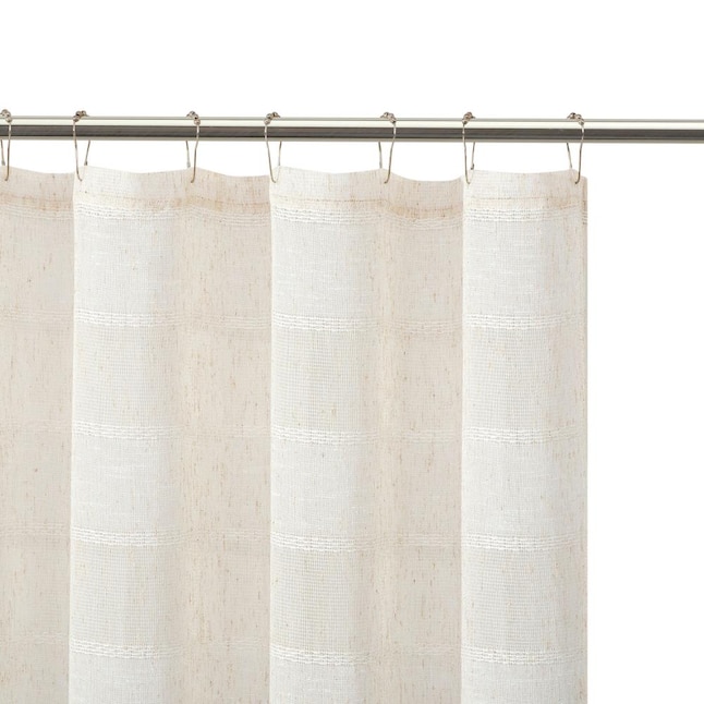 Polyester Linen Solid Shower Curtain, Is Linen Good For Shower Curtain