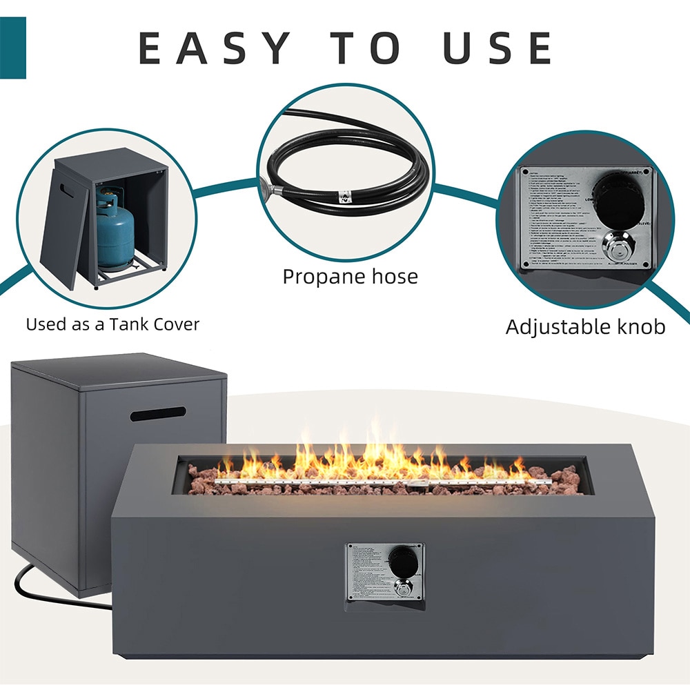 UPHA 42TP-CFX-GREY-WST Outdoor-Gas-Firepits - View #7