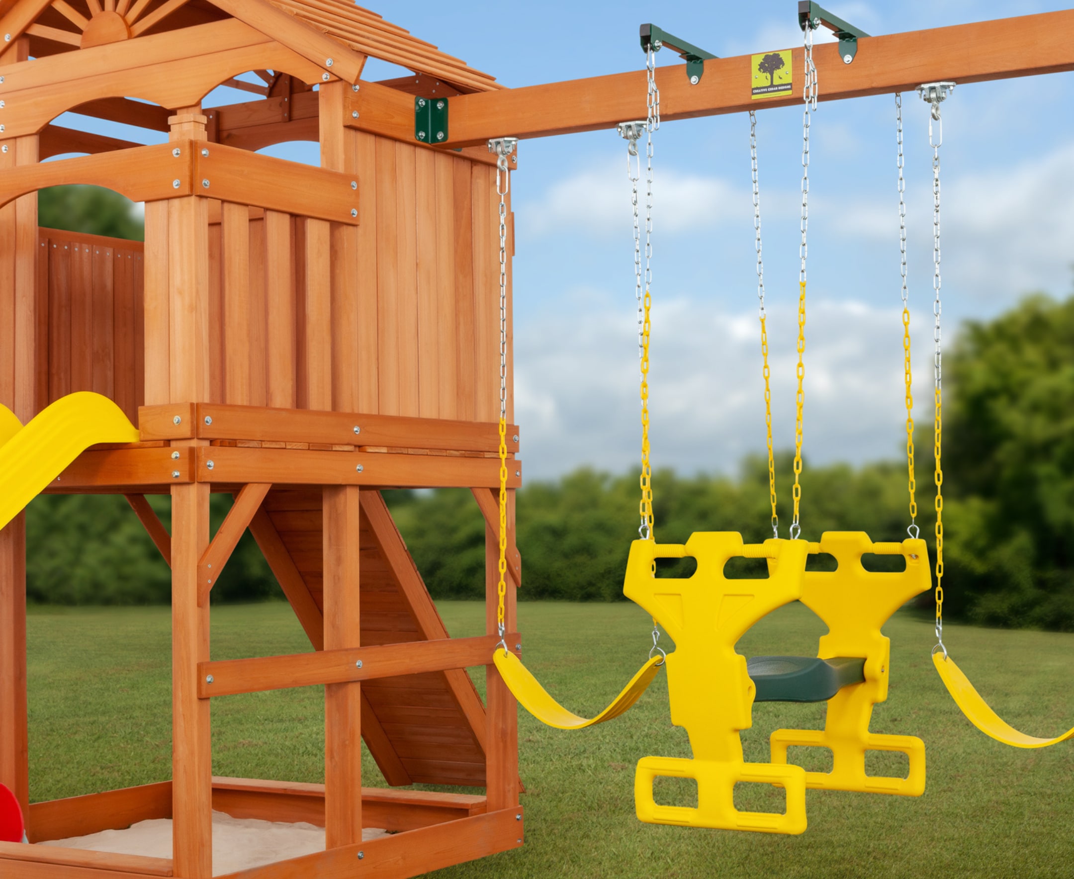 Creative Cedar Designs BP 018-GY Playset-Swings - View #5