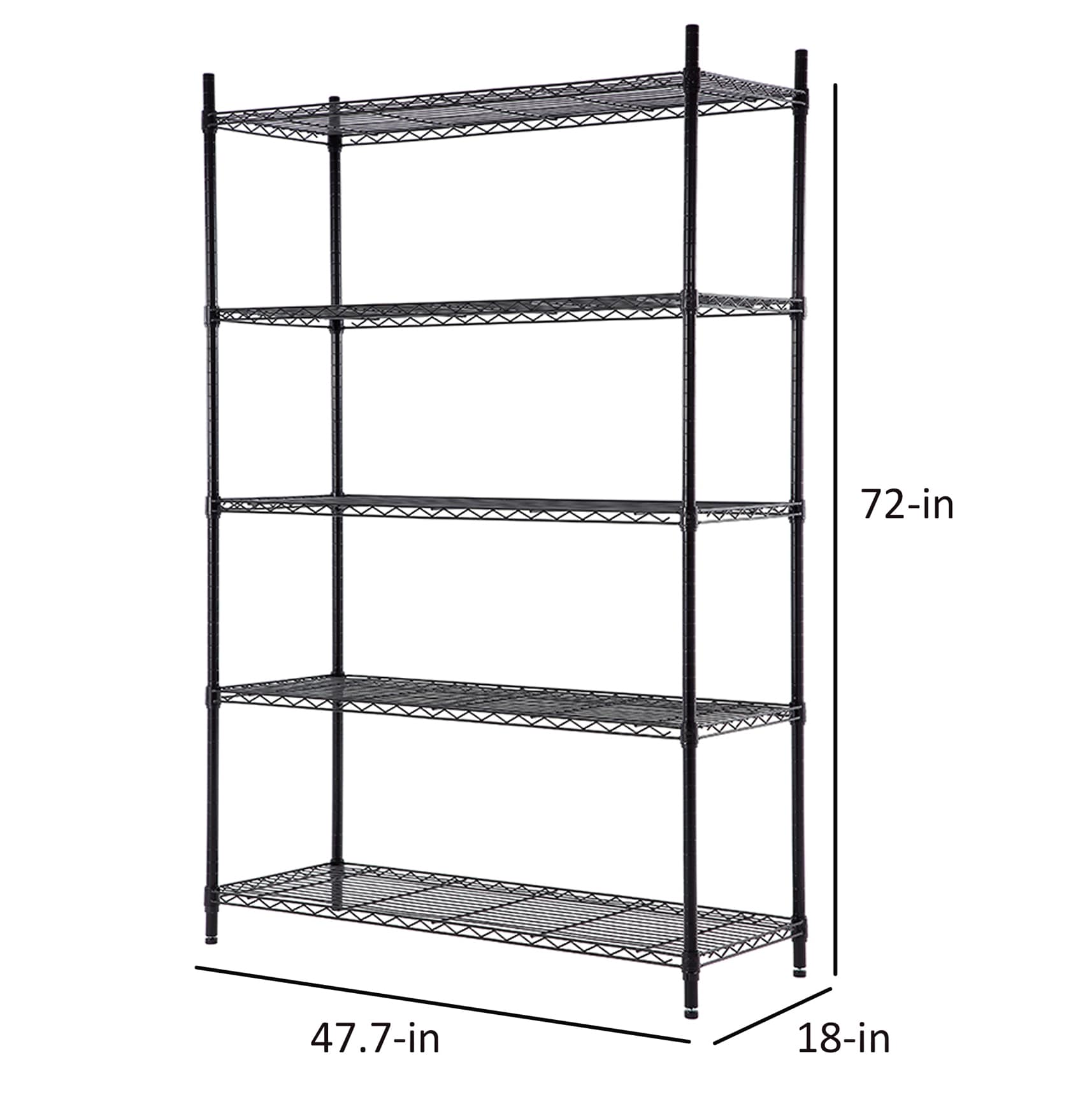 Style Selections Steel 4-Tier Utility Shelving Unit (35.7-in W x 14-in D x  53-in H), Chrome in the Freestanding Shelving Units department at