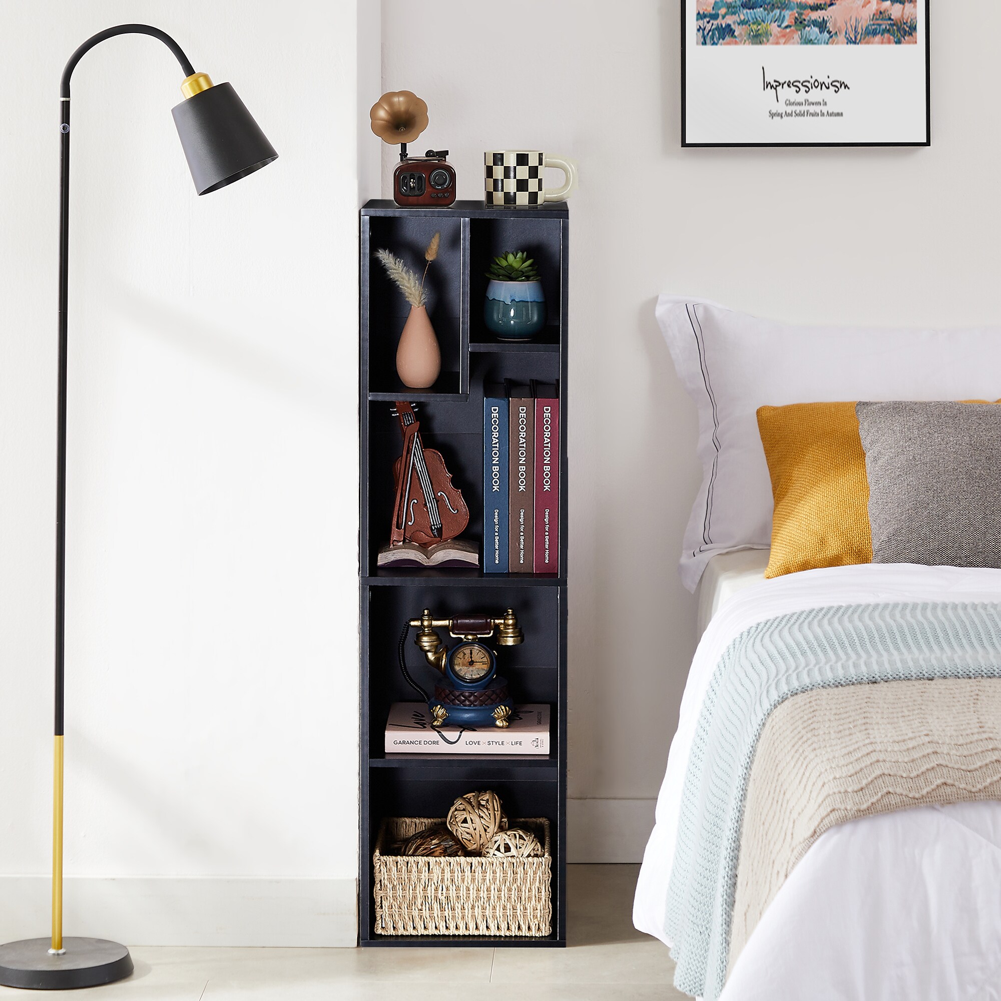 Vecelo LOE-B08-BLK bookcases - View #8