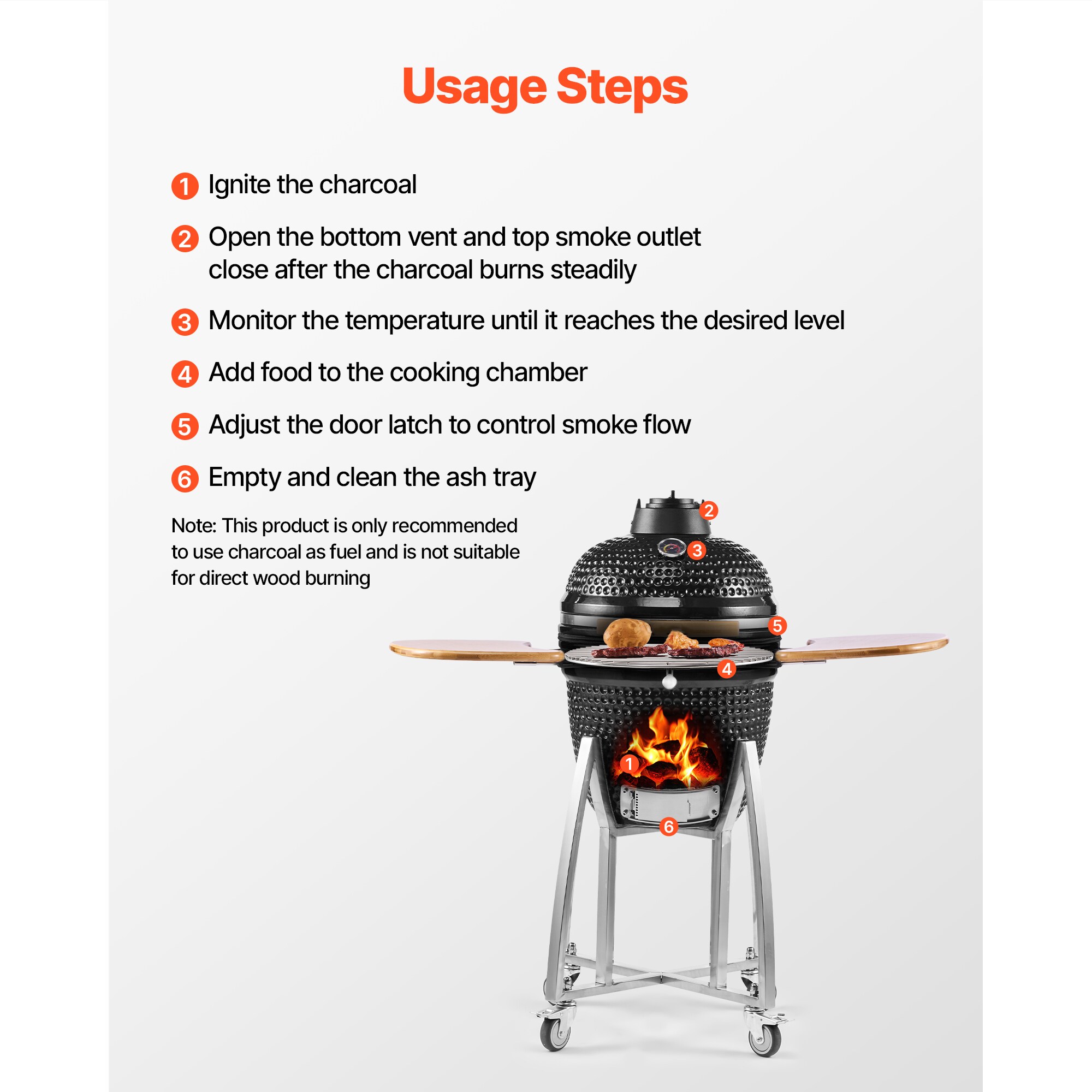 VEVOR SCMTYXLDXDLZ15014V0 Charcoal-Smokers - View #6