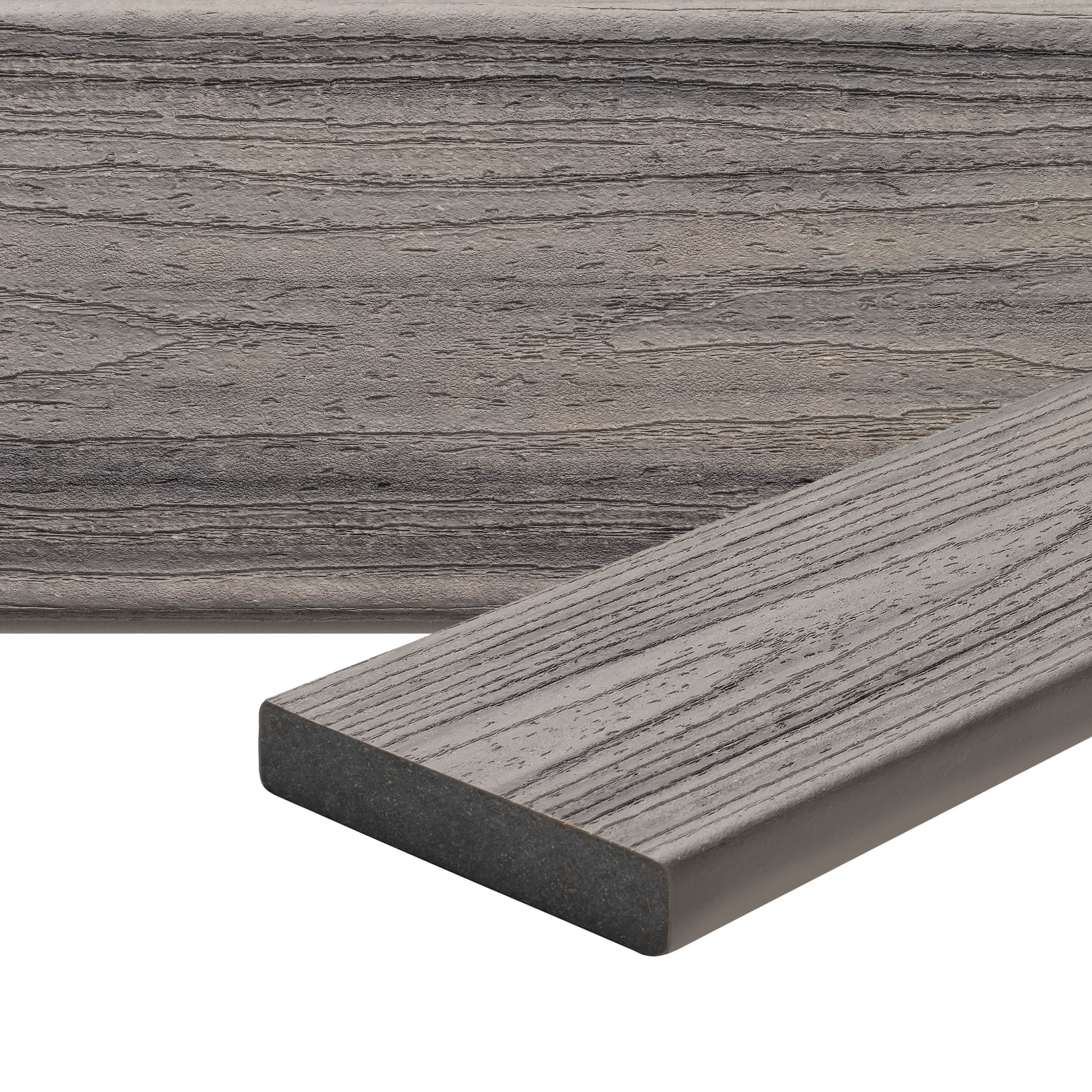 Trex 690201 Transcend 1-in x 6-in x 16-ft Island Mist Square Composite Deck board