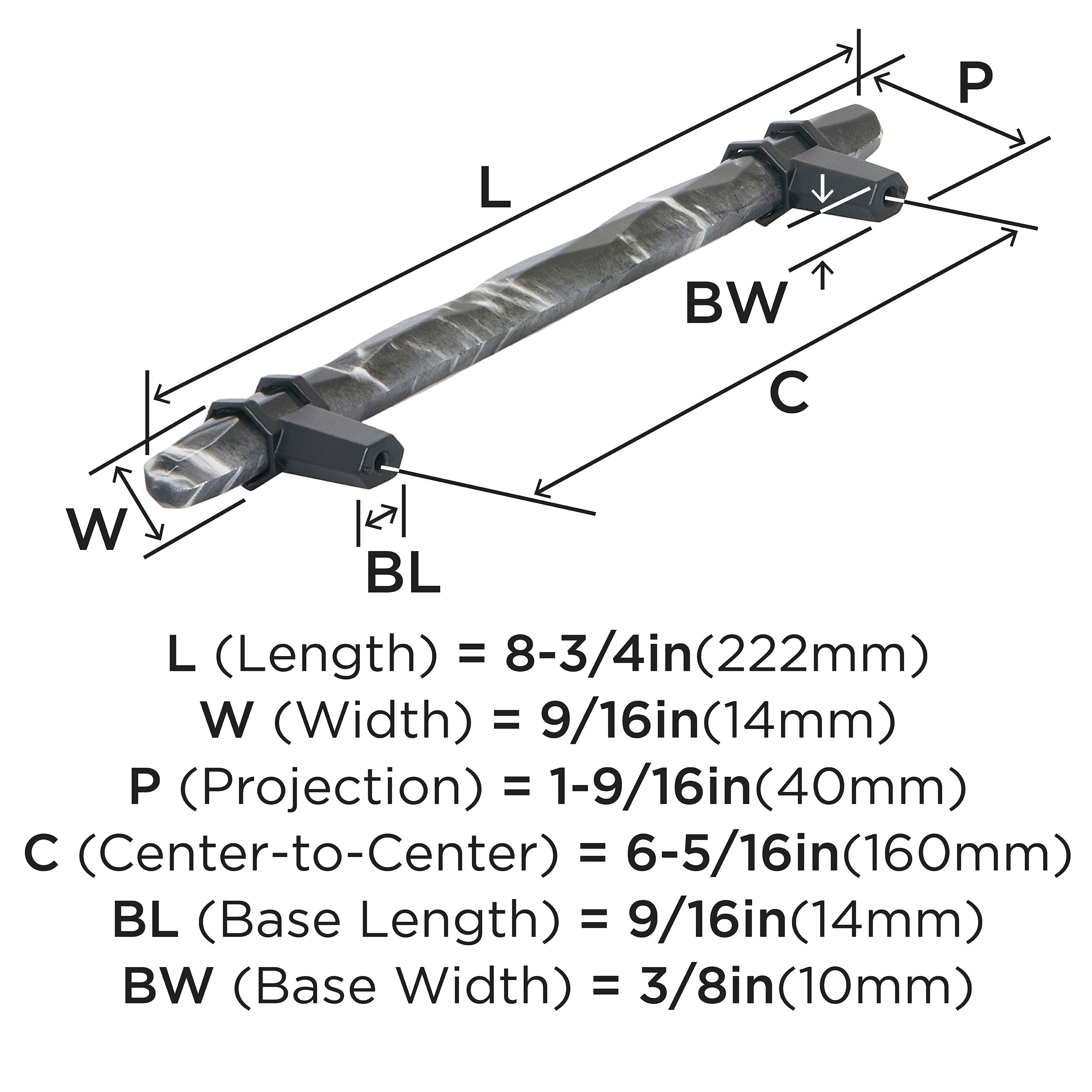 Amerock BP36650MBKBBR Cabinet-Pulls - View #4