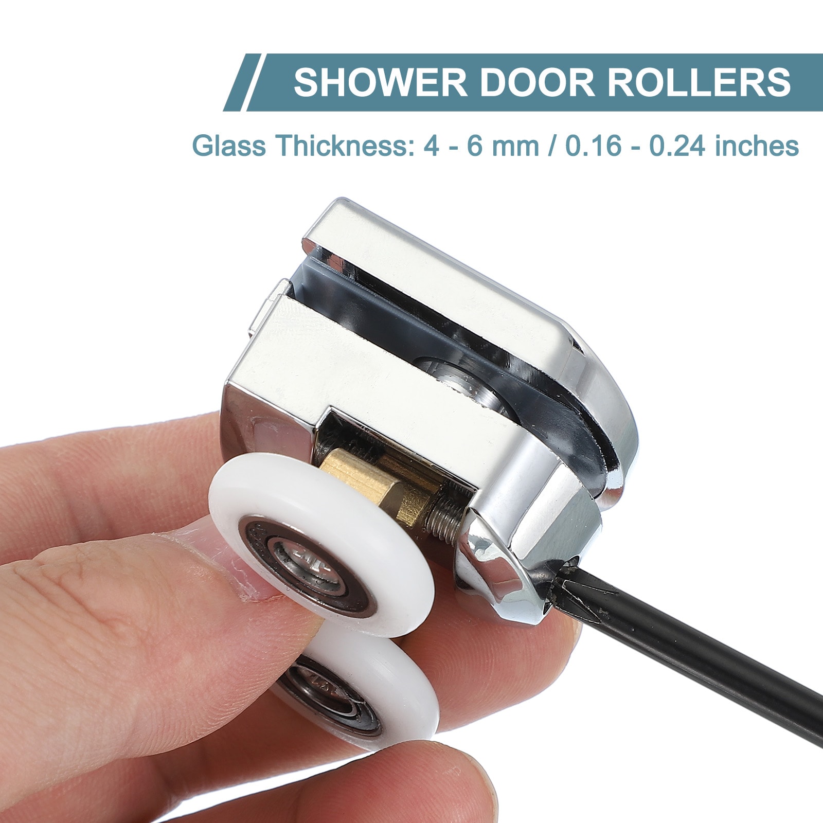 Unique Bargains S25093000UX9332 Tub-Shower-Door-Rollers - View #3