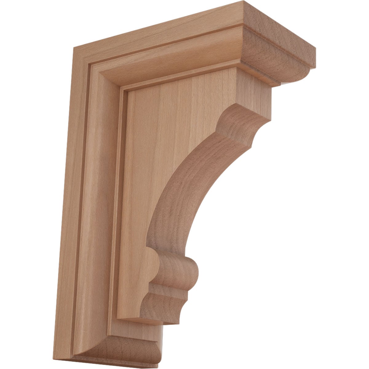Ekena Millwork BKTW02X04X06TMCH Thompson 2-1/2-in x 4-in x 6-in Cherry Brown Wood Standard bracket