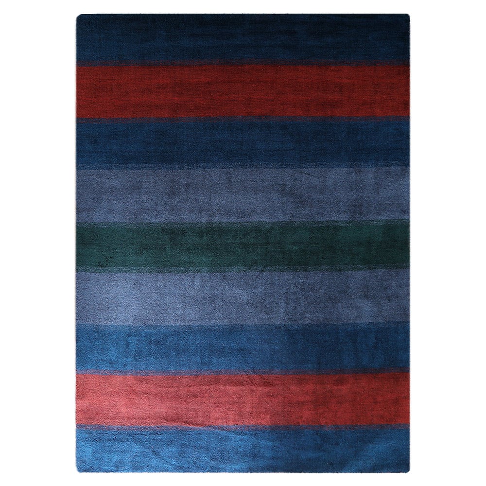 Rugsotic Carpets -  HAND KNOTTED LOOM WOOL ECO-FRIENDLY AREA RUGS  - 3'x5' Rectangle Shape Blue L...