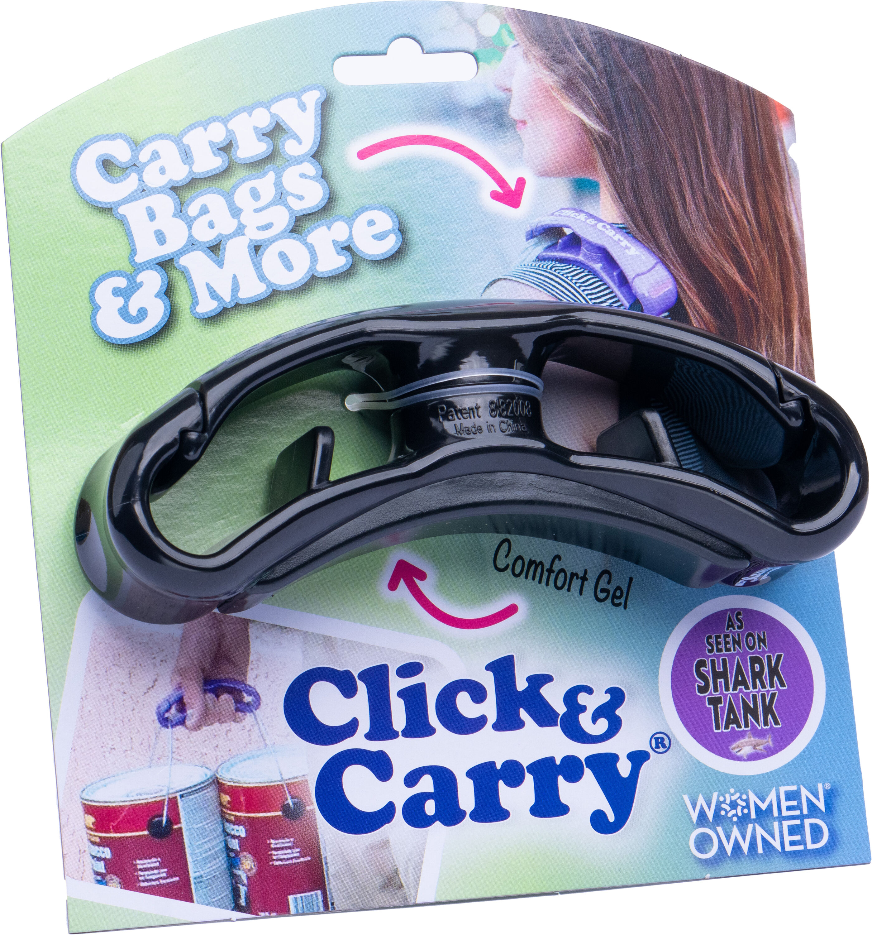 Click & Carry CC7003BLACK Paint, Bucket and Grocery Bag Handle 7-gallon Black Plastic Paint can hook