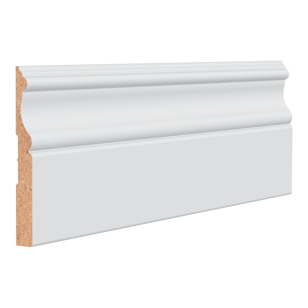 RELIABILT 1/2-in x 4-in x 12-ft Traditional Primed MDF Wm94 Baseboard Moulding #94-MDF12
